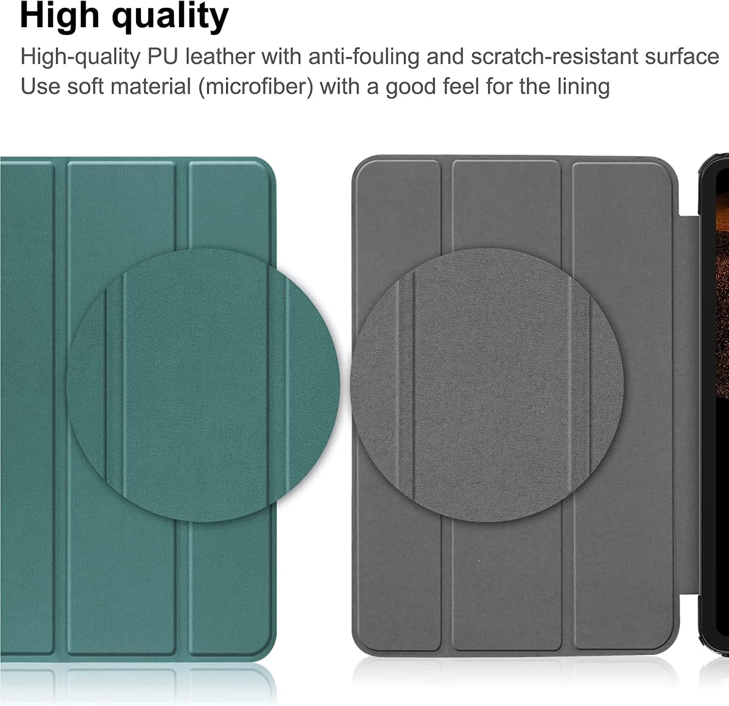 کاور ییمیکو برای تبلت سامسونگ گلکسی تب S8 پلاس (2022) / S7 FE، 12.4 اینچ، کاور چرمی PU با پایه تاشو فوق العاده باریک (سبز تیره) کاور ییمیکو برای تبلت سامسونگ گلکسی تب S8 پلاس (2022) / S7 FE، 12.4 اینچ، کاور چرمی PU با پایه تاشو فوق العاده باریک (سبز تیره)
