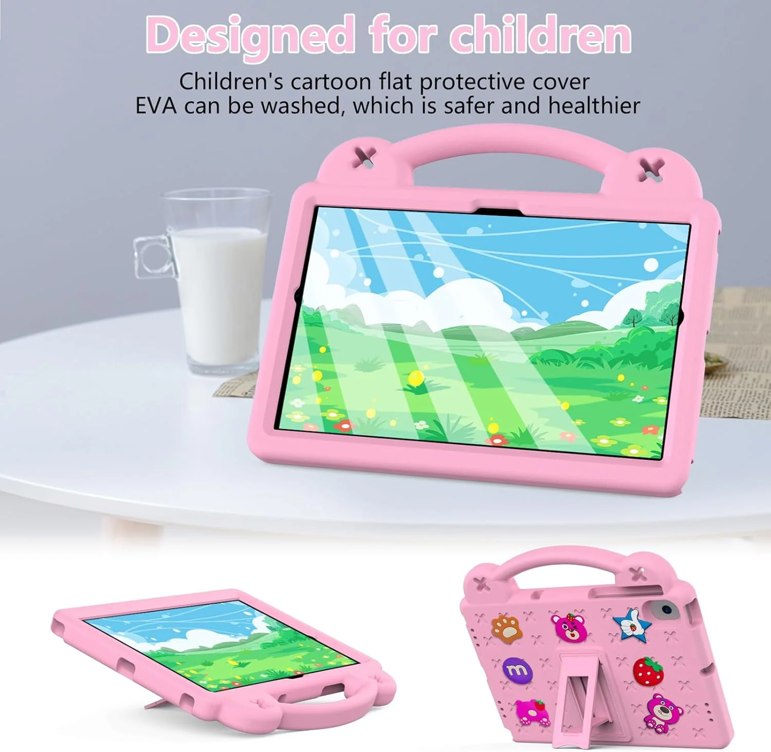 کیف محافظ کودکانه Billionn سازگار با تبلت Lenovo Tab M10 Plus نسل 3 مدل 10.6 اینچی 2022 به همراه دسته، پایه و بند شانه، ضد ضربه برای TB-125F/TB-128F، صورتی-B کیف محافظ کودکانه Billionn سازگار با تبلت Lenovo Tab M10 Plus نسل 3 مدل 10.6 اینچی 2022 به همراه دسته، پایه و بند شانه، ضد ضربه برای TB-125F/TB-128F، صورتی-B