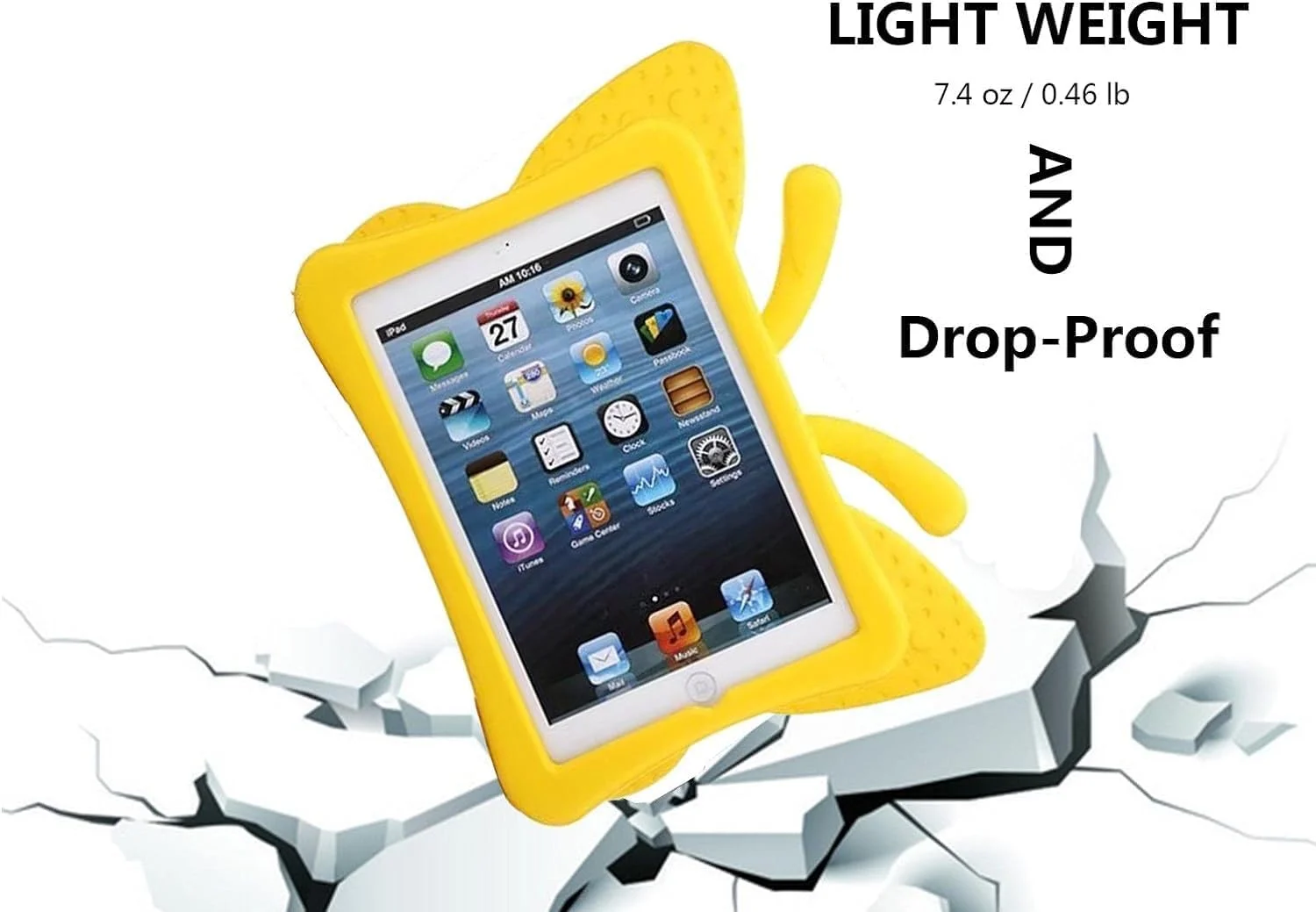 کیف آیپد مینی AWH برای کودکان - طراحی پروانه ای زیبا، سبک وزن، ضد ضربه، فوم نرم EVA محافظ تبلت مناسب برای اپل آیپد مینی 1/2/3/4 (زرد) کیف آیپد مینی AWH برای کودکان - طراحی پروانه ای زیبا، سبک وزن، ضد ضربه، فوم نرم EVA محافظ تبلت مناسب برای اپل آیپد مینی 1/2/3/4 (زرد)