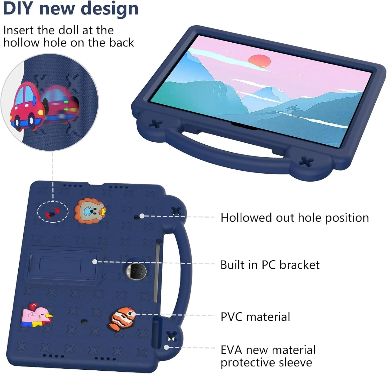 کیف محافظ تبلت آنر پد 9 مدل 2023 با سایز 12.1 اینچ، مناسب کودکان، سبک وزن، ضد ضربه، دارای بند شانه، دسته و پایه (آبی) کیف محافظ تبلت آنر پد 9 مدل 2023 با سایز 12.1 اینچ، مناسب کودکان، سبک وزن، ضد ضربه، دارای بند شانه، دسته و پایه (آبی)