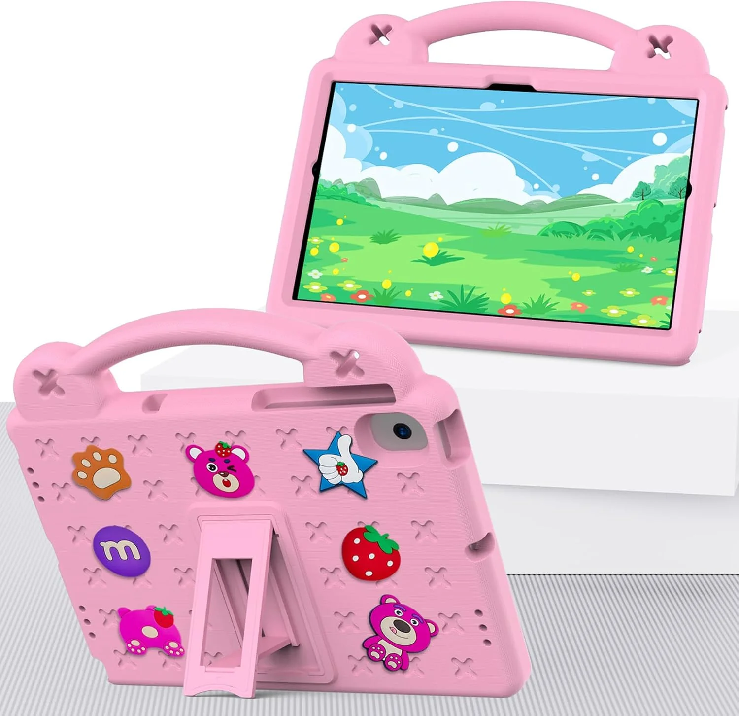 کیف محافظ کودکانه Billionn سازگار با تبلت Lenovo Tab M10 Plus نسل 3 مدل 10.6 اینچی 2022 به همراه دسته، پایه و بند شانه، ضد ضربه برای TB-125F/TB-128F، صورتی-B کیف محافظ کودکانه Billionn سازگار با تبلت Lenovo Tab M10 Plus نسل 3 مدل 10.6 اینچی 2022 به همراه دسته، پایه و بند شانه، ضد ضربه برای TB-125F/TB-128F، صورتی-B