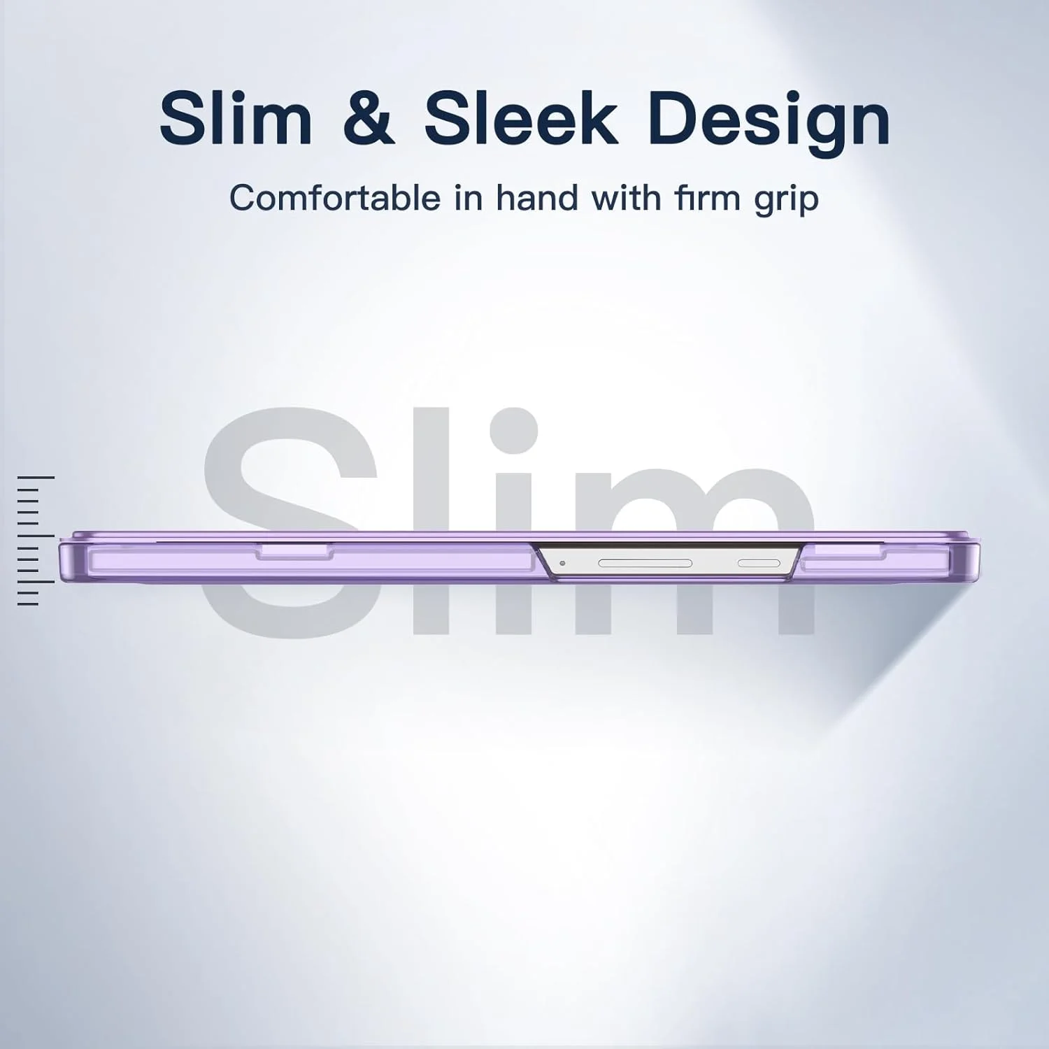 کاور JETech برای تبلت سامسونگ گلکسی Tab A11 / Tab A9 8.7 اینچی 2025/2023، کاور محافظ تبلت سه تایی تاشو با پشت نیمه شفاف (بنفش روشن)