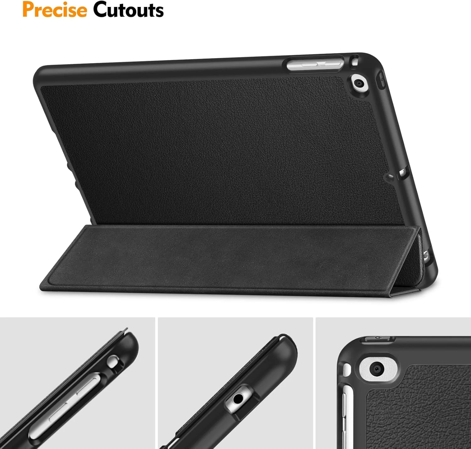 کیف محافظ آیپد 9.7 اینچی 2018 Fintie با جای مداد اپل - کاور محافظ پشتی TPU نرم و سبک [SlimShell] با قابلیت بیدار شدن/به خواب رفتن خودکار برای آیپد 9.7 اینچی 2018 (نسل ششم) - مشکی