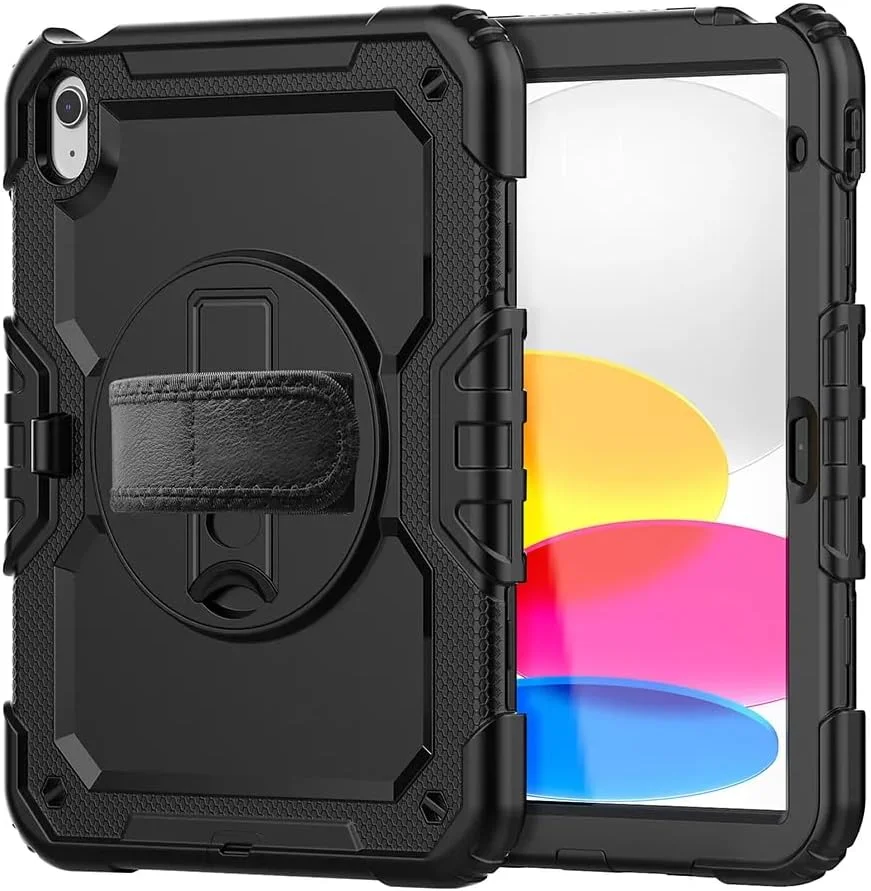 کاور محافظ آیپد نسل 9، 8 و 7 Next Plug با بند دستی، محافظ صفحه نمایش، کاور تبلت کودکانه با محافظت 3 لایه و جای قلم برای آیپد ایر نسل 9/8/7 10.2 اینچی 2019-2021