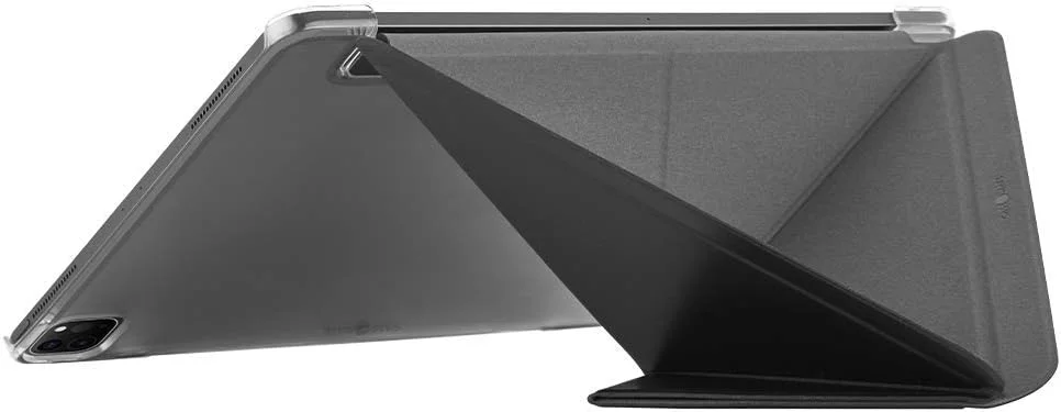 کیف محافظ تبلت Case-Mate Multi-Stand Folio سازگار با Apple iPad Pro 12.9 اینچ (2021-2018) [کیف iPad Pro، مقاوم در برابر خراش، دارای پوشش داخلی جاذب ضربه | پایه 3 در 1] - مشکی