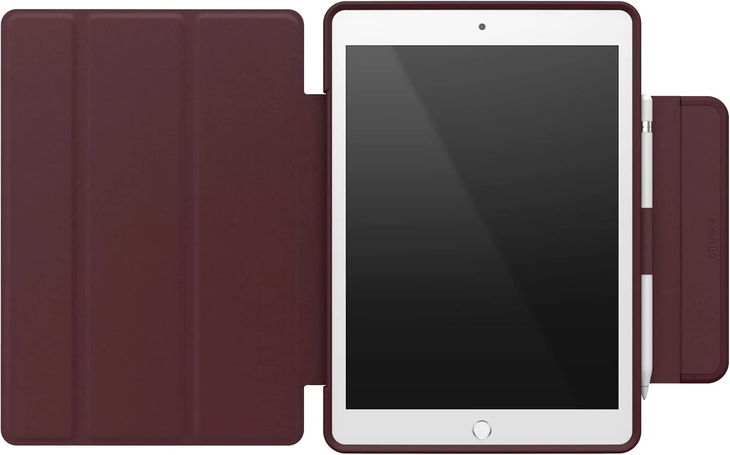 OtterBox Folio Series Case for Apple iPad (9th/8th/7th), Shockproof, Drop proof, Ultra-Slim Protective Folio Case, Ripe Burgundy