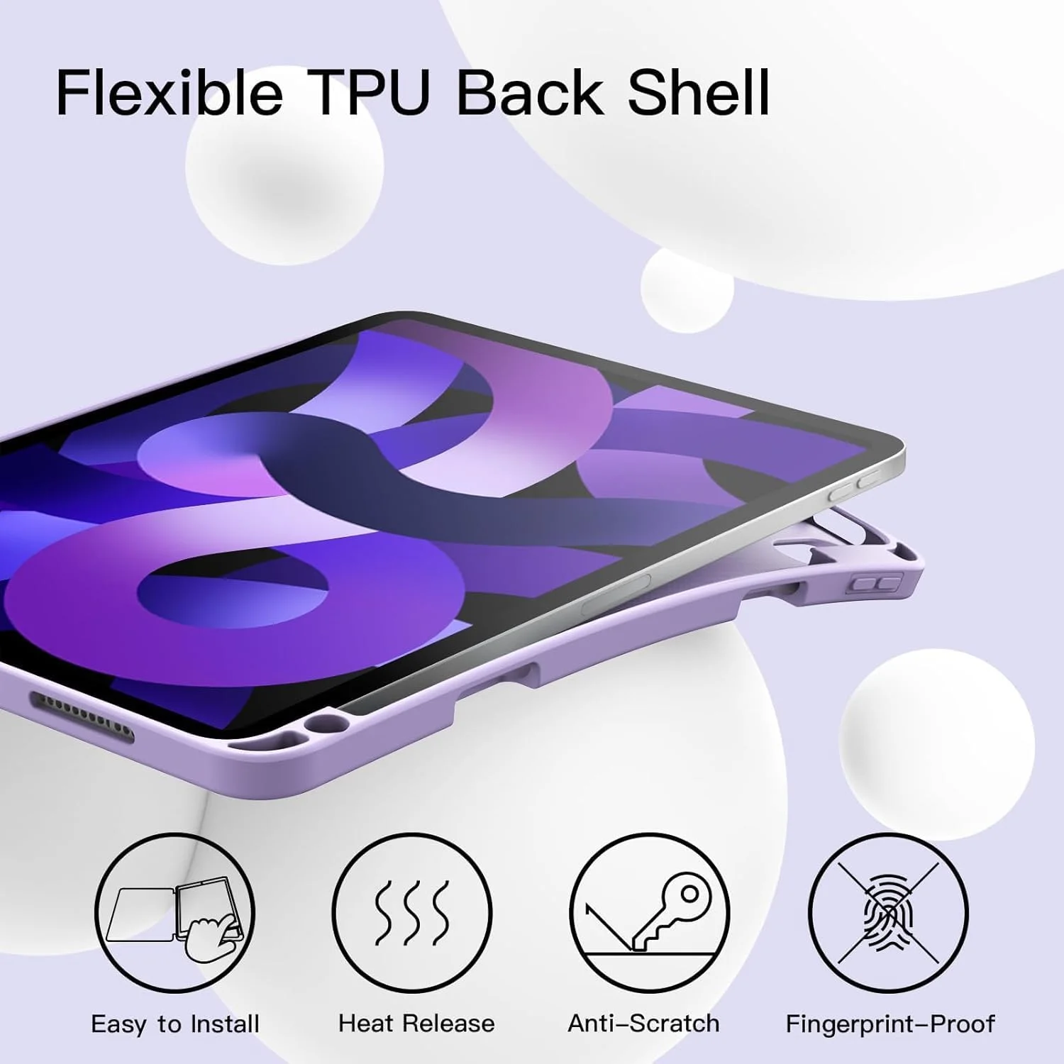 کاور هوشمند SmartGrist برای آیپد ایر ۱۱ اینچ M3/M2 (۲۰۲۵/۲۰۲۴)، آیپد ایر ۵/۴ (۲۰۲۲/۲۰۲۰ نسل پنجم/چهارم ۱۰.۹ اینچ) با جای قلم، کاور باریک تبلت با پشت TPU نرم، قابلیت بیدار/خواب خودکار