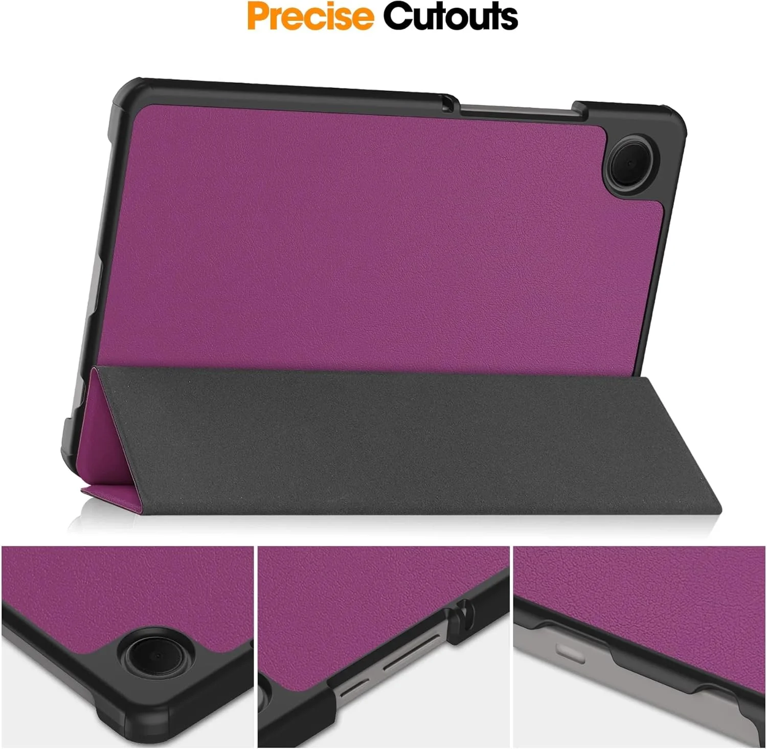 کاور هوشمند تبلت سامسونگ گلکسی تب A9 / A11 (2023/2025) - کیف باریک سه تایی با روکش چرمی PU، دارای حالت خواب/بیدار خودکار، قاب پشتی ضد ضربه، کاور محافظ سبک وزن تب A9/ تب A11 8.7 اینچ کاور هوشمند تبلت سامسونگ گلکسی تب A9 / A11 (2023/2025) - کیف باریک سه تایی با روکش چرمی PU، دارای حالت خواب/بیدار خودکار، قاب پشتی ضد ضربه، کاور محافظ سبک وزن تب A9/ تب A11 8.7 اینچ