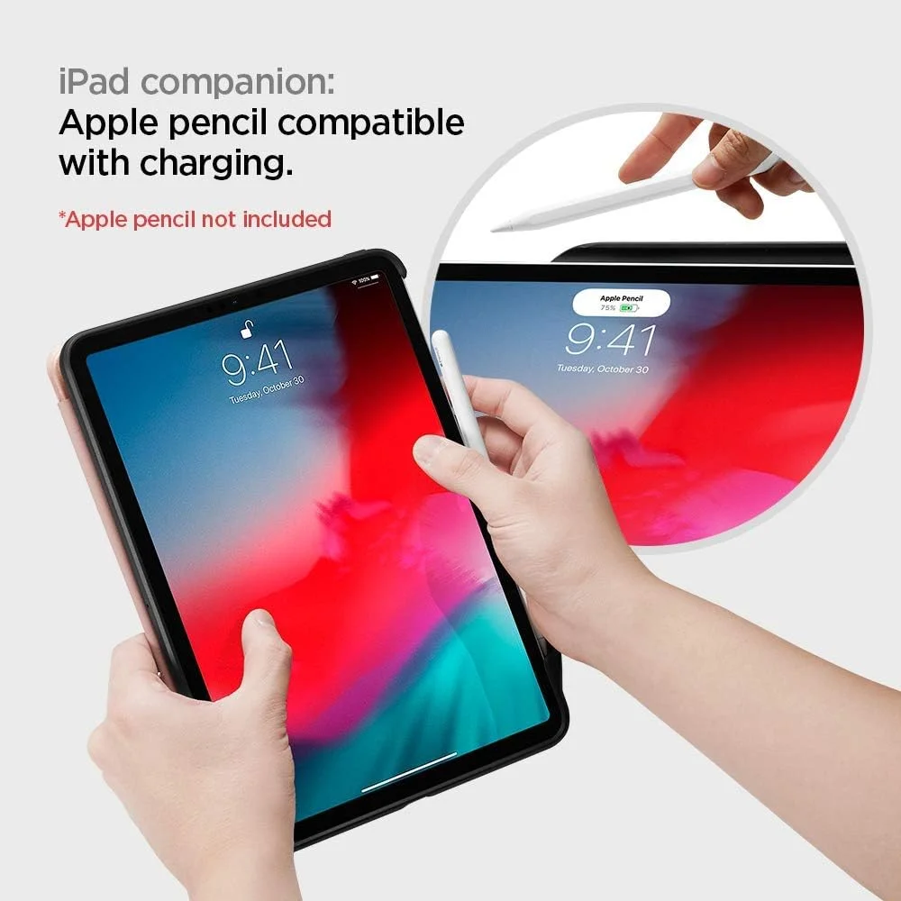 کاور/کیف تبلت Spigen Smart Fold 2 طراحی شده برای Apple iPad Pro 12.9 اینچ (2018) - دارای جایگاه داخلی برای قلم با قابلیت شارژ - رزگلد کاور/کیف تبلت Spigen Smart Fold 2 طراحی شده برای Apple iPad Pro 12.9 اینچ (2018) - دارای جایگاه داخلی برای قلم با قابلیت شارژ - رزگلد