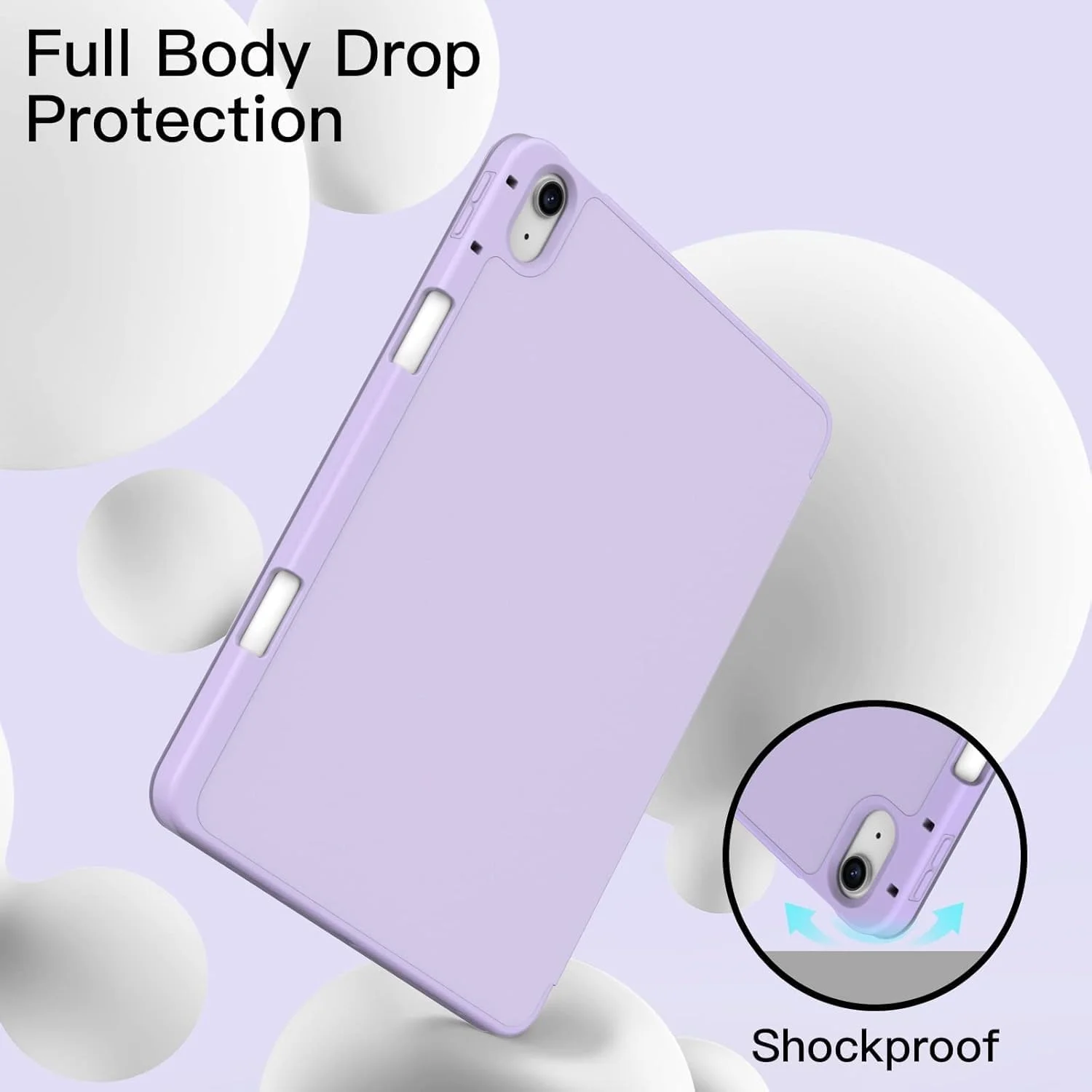 کاور هوشمند SmartGrist برای آیپد ایر ۱۱ اینچ M3/M2 (۲۰۲۵/۲۰۲۴)، آیپد ایر ۵/۴ (۲۰۲۲/۲۰۲۰ نسل پنجم/چهارم ۱۰.۹ اینچ) با جای قلم، کاور باریک تبلت با پشت TPU نرم، قابلیت بیدار/خواب خودکار