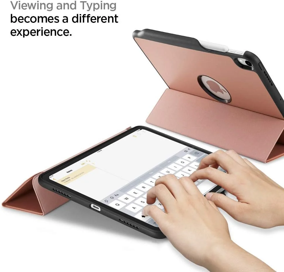 کاور/کیف تبلت Spigen Smart Fold 2 طراحی شده برای Apple iPad Pro 12.9 اینچ (2018) - دارای جایگاه داخلی برای قلم با قابلیت شارژ - رزگلد کاور/کیف تبلت Spigen Smart Fold 2 طراحی شده برای Apple iPad Pro 12.9 اینچ (2018) - دارای جایگاه داخلی برای قلم با قابلیت شارژ - رزگلد