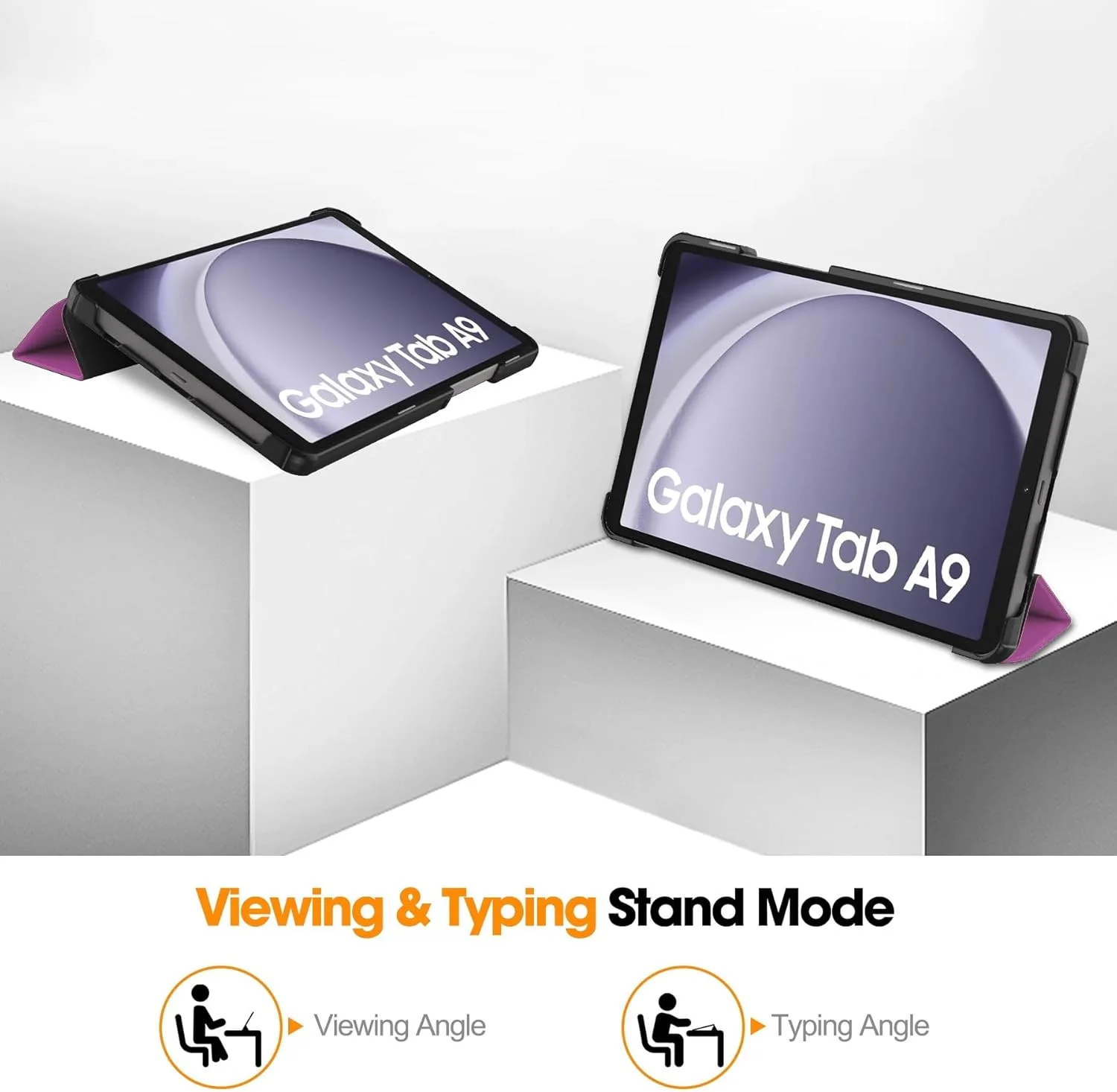 کاور هوشمند تبلت سامسونگ گلکسی تب A9 / A11 (2023/2025) - کیف باریک سه تایی با روکش چرمی PU، دارای حالت خواب/بیدار خودکار، قاب پشتی ضد ضربه، کاور محافظ سبک وزن تب A9/ تب A11 8.7 اینچ کاور هوشمند تبلت سامسونگ گلکسی تب A9 / A11 (2023/2025) - کیف باریک سه تایی با روکش چرمی PU، دارای حالت خواب/بیدار خودکار، قاب پشتی ضد ضربه، کاور محافظ سبک وزن تب A9/ تب A11 8.7 اینچ