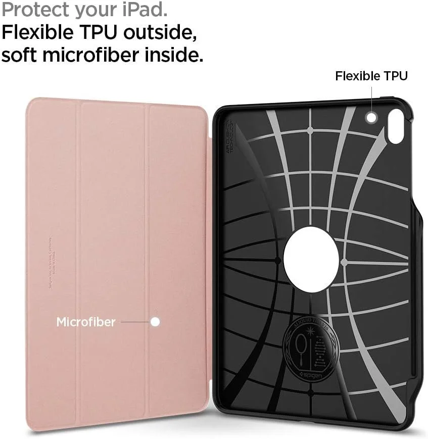 کاور/کیف تبلت Spigen Smart Fold 2 طراحی شده برای Apple iPad Pro 12.9 اینچ (2018) - دارای جایگاه داخلی برای قلم با قابلیت شارژ - رزگلد کاور/کیف تبلت Spigen Smart Fold 2 طراحی شده برای Apple iPad Pro 12.9 اینچ (2018) - دارای جایگاه داخلی برای قلم با قابلیت شارژ - رزگلد