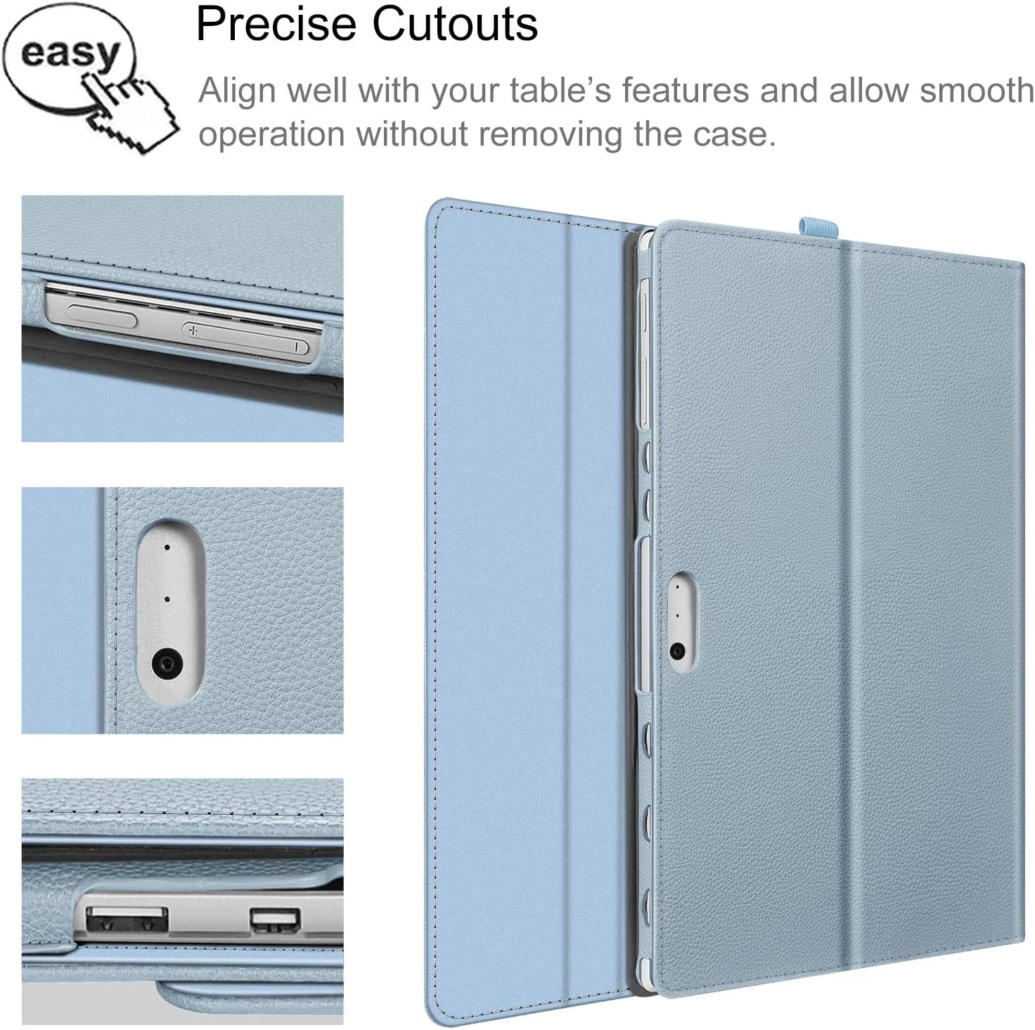 کیف محافظ FINTIE برای مایکروسافت Surface Pro 7+/Surface Pro 7/Pro 6/Pro 5/Pro 4/Pro 3 – کیف محافظ چند زاویه ای قابل تنظیم با بست مغناطیسی و جیب مدارک، آبی یخی کیف محافظ FINTIE برای مایکروسافت Surface Pro 7+/Surface Pro 7/Pro 6/Pro 5/Pro 4/Pro 3 – کیف محافظ چند زاویه ای قابل تنظیم با بست مغناطیسی و جیب مدارک، آبی یخی