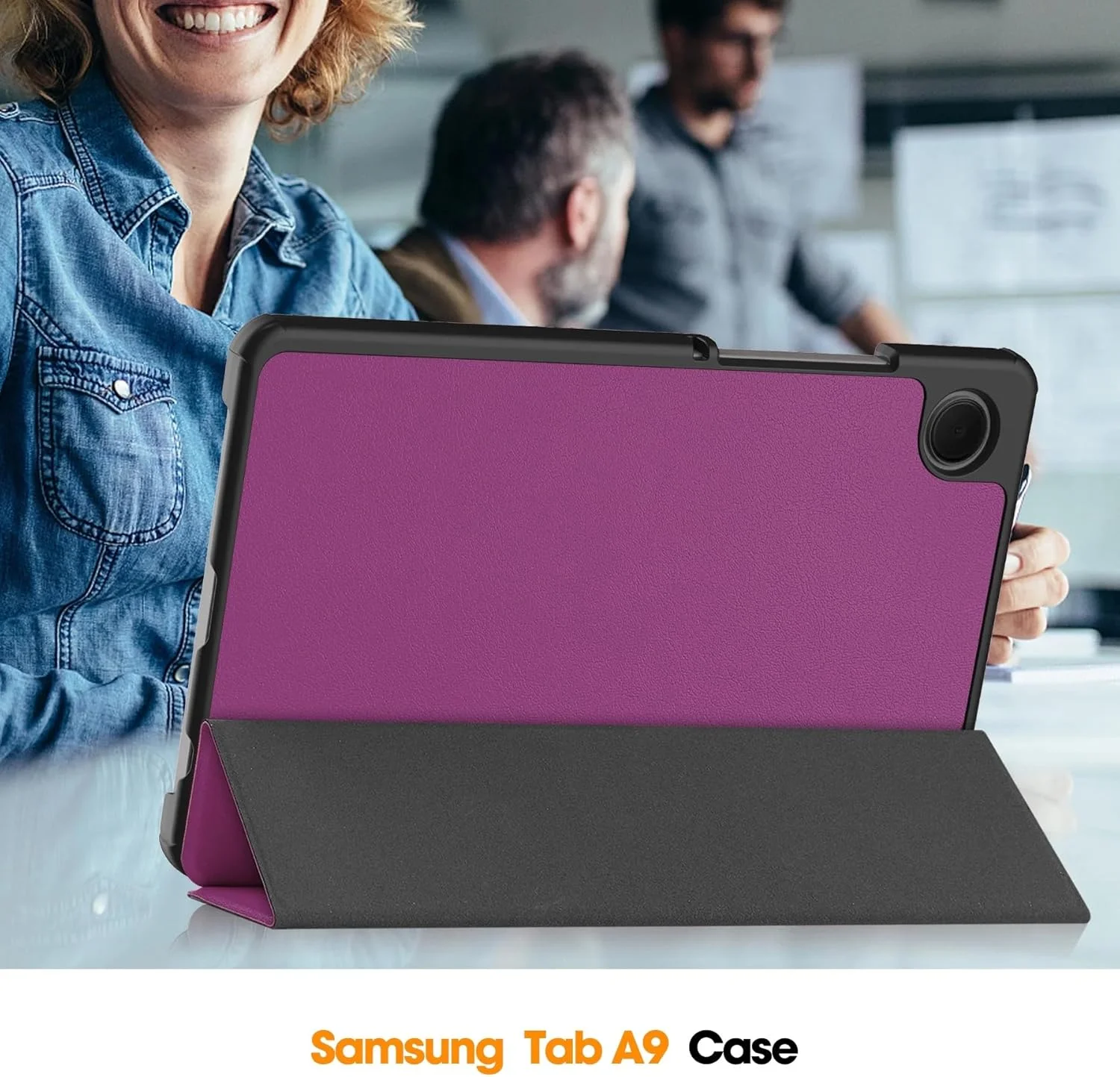 کاور هوشمند تبلت سامسونگ گلکسی تب A9 / A11 (2023/2025) - کیف باریک سه تایی با روکش چرمی PU، دارای حالت خواب/بیدار خودکار، قاب پشتی ضد ضربه، کاور محافظ سبک وزن تب A9/ تب A11 8.7 اینچ کاور هوشمند تبلت سامسونگ گلکسی تب A9 / A11 (2023/2025) - کیف باریک سه تایی با روکش چرمی PU، دارای حالت خواب/بیدار خودکار، قاب پشتی ضد ضربه، کاور محافظ سبک وزن تب A9/ تب A11 8.7 اینچ