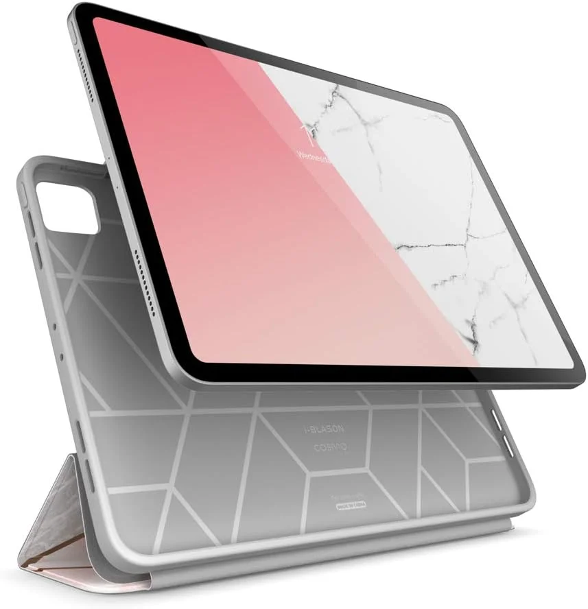 کاور آی-بلاسون Cosmo مناسب برای آیپد پرو 12.9 اینچ (نسخه 2020)، کاور محافظ سه لایه تمام بدنه با قابلیت استند و خواب/بیداری خودکار و نگهدارنده قلم (طرح مرمر) کاور آی-بلاسون Cosmo مناسب برای آیپد پرو 12.9 اینچ (نسخه 2020)، کاور محافظ سه لایه تمام بدنه با قابلیت استند و خواب/بیداری خودکار و نگهدارنده قلم (طرح مرمر)