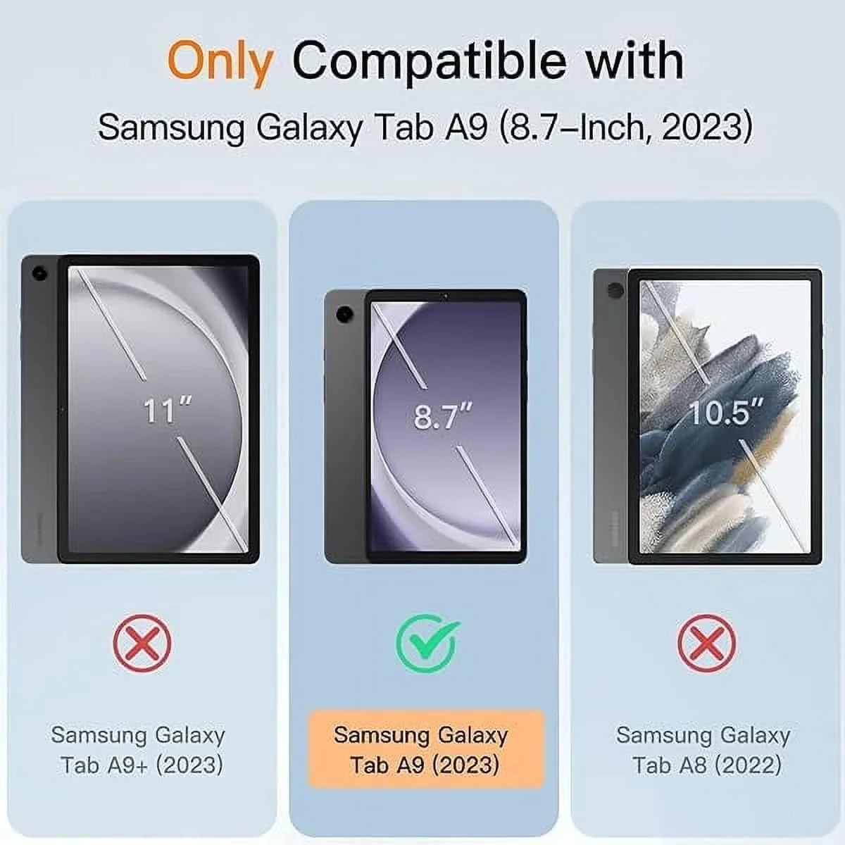 کاور هوشمند تبلت سامسونگ گلکسی تب A9 / A11 (2023/2025) - کیف باریک سه تایی با روکش چرمی PU، دارای حالت خواب/بیدار خودکار، قاب پشتی ضد ضربه، کاور محافظ سبک وزن تب A9/ تب A11 8.7 اینچ کاور هوشمند تبلت سامسونگ گلکسی تب A9 / A11 (2023/2025) - کیف باریک سه تایی با روکش چرمی PU، دارای حالت خواب/بیدار خودکار، قاب پشتی ضد ضربه، کاور محافظ سبک وزن تب A9/ تب A11 8.7 اینچ