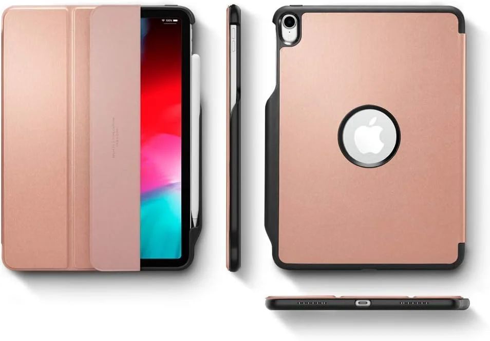 کاور/کیف تبلت Spigen Smart Fold 2 طراحی شده برای Apple iPad Pro 12.9 اینچ (2018) - دارای جایگاه داخلی برای قلم با قابلیت شارژ - رزگلد کاور/کیف تبلت Spigen Smart Fold 2 طراحی شده برای Apple iPad Pro 12.9 اینچ (2018) - دارای جایگاه داخلی برای قلم با قابلیت شارژ - رزگلد