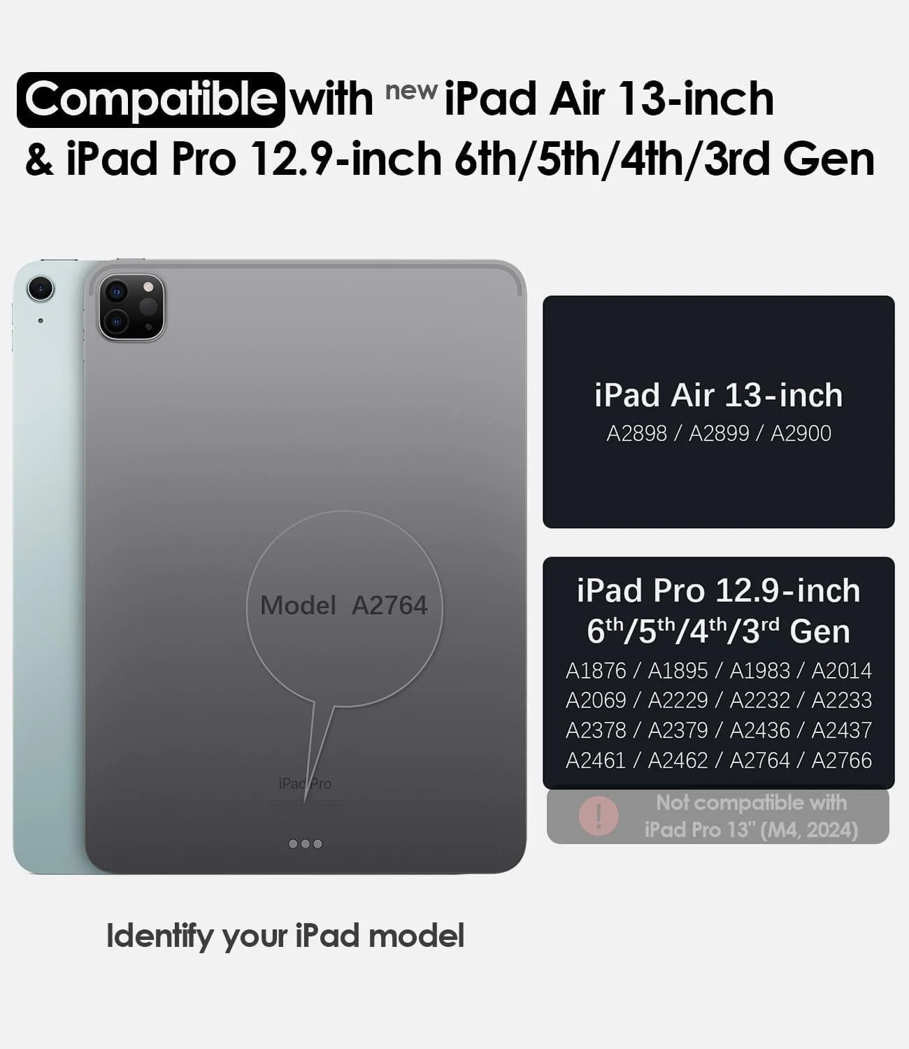 کیبورد و کاور محافظ Nillkin Bumper Combo با نور پس زمینه، طراحی شده برای Apple iPad Air 13 2024/Pro 12.9 2020/2021/2022، دارای جای قلم/ضد ضربه/پایه/ترک پد/کیبورد (حروف آلمانی) - مشکی