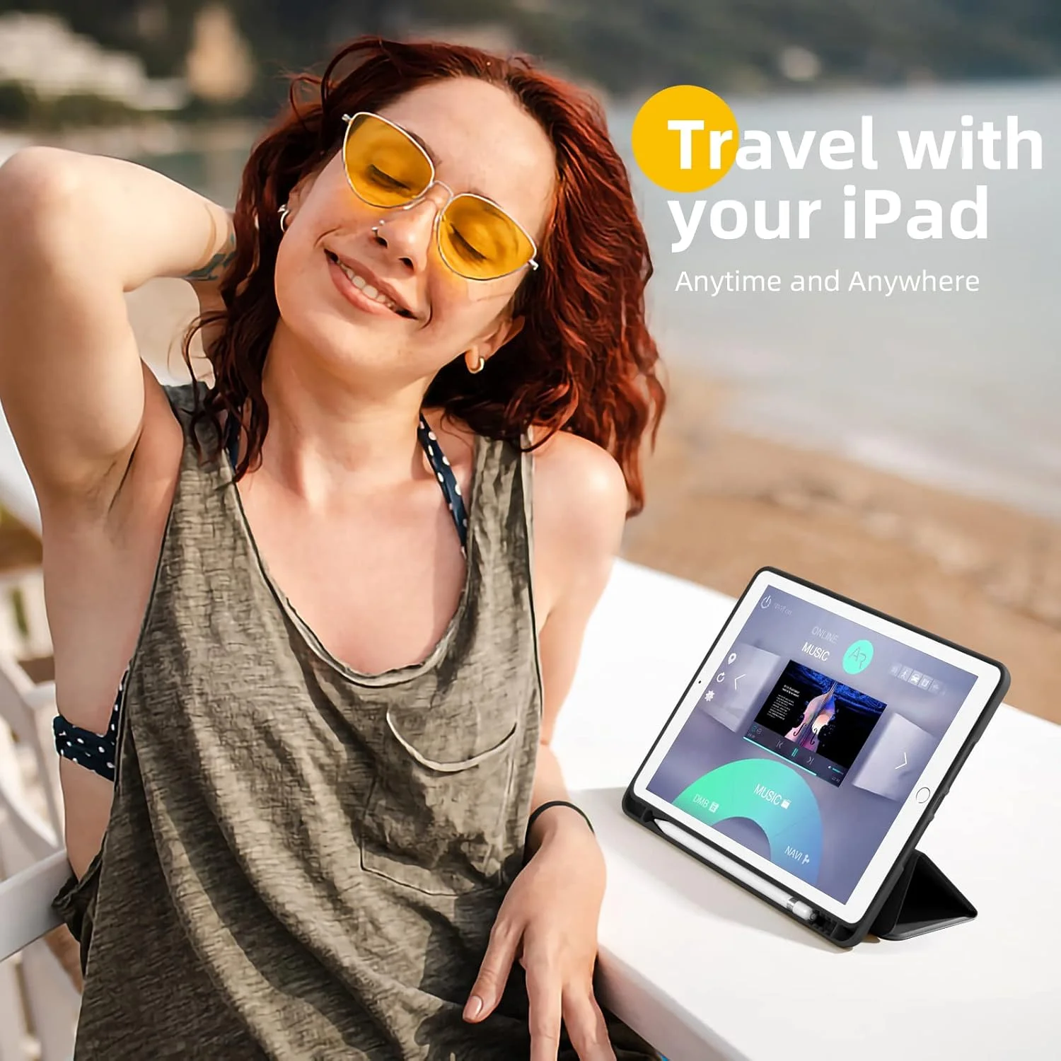 کاور آکردز سازگار با آیپد 10.2 اینچی 2021/2020 آیپد نسل 9/8 و آیپد نسل 7 سال 2019 به همراه جای قلم، کاور محافظ با پشت TPU نرم، قابلیت خواب/بیدار شدن خودکار، مشکی کاور آکردز سازگار با آیپد 10.2 اینچی 2021/2020 آیپد نسل 9/8 و آیپد نسل 7 سال 2019 به همراه جای قلم، کاور محافظ با پشت TPU نرم، قابلیت خواب/بیدار شدن خودکار، مشکی