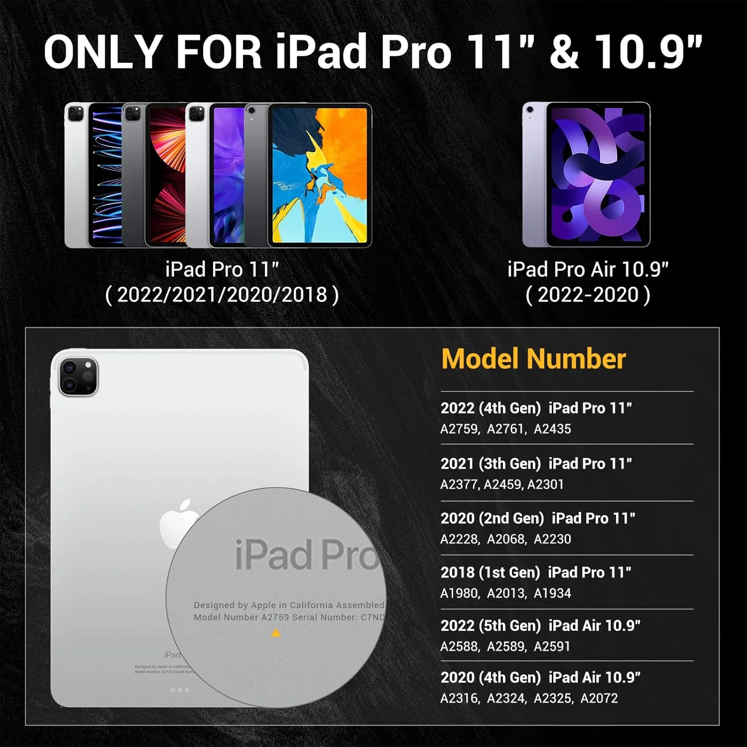 MAGEASY Case for iPad Pro 11" - Folio Case with Multi-Angle Stand, Apple Pencil Holder, Stain-Resistant, Compatible with iPad Pro 11'' (2018-2022) & iPad Air (5th/4th Gen) - Facet | Black MAGEASY Case for iPad Pro 11" - Folio Case with Multi-Angle Stand, Apple Pencil Holder, Stain-Resistant, Compatible with iPad Pro 11'' (2018-2022) & iPad Air (5th/4th Gen) - Facet | Black