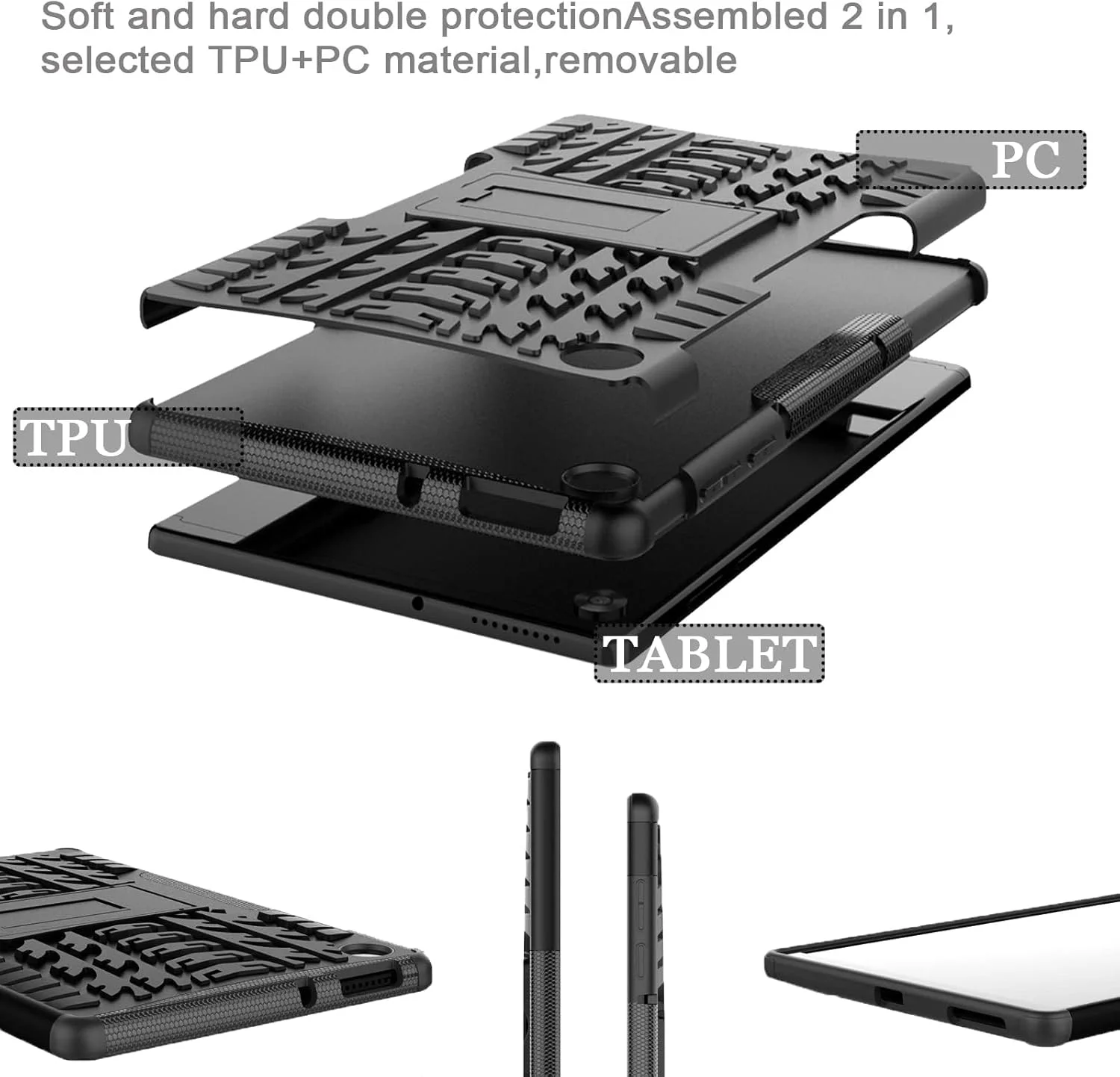 SYOSI Tablet Case for Lenovo Tab M10 HD 2nd Gen 10.1 Inch EVA Shockproof Tough Heavy-Duty Armor, Anti-Drop Double Protective Cover with Stand for Lenovo Tab M10 HD 2020 TB-X306F/TB-X306X (Black) SYOSI Tablet Case for Lenovo Tab M10 HD 2nd Gen 10.1 Inch EVA Shockproof Tough Heavy-Duty Armor, Anti-Drop Double Protective Cover with Stand for Lenovo Tab M10 HD 2020 TB-X306F/TB-X306X (Black)