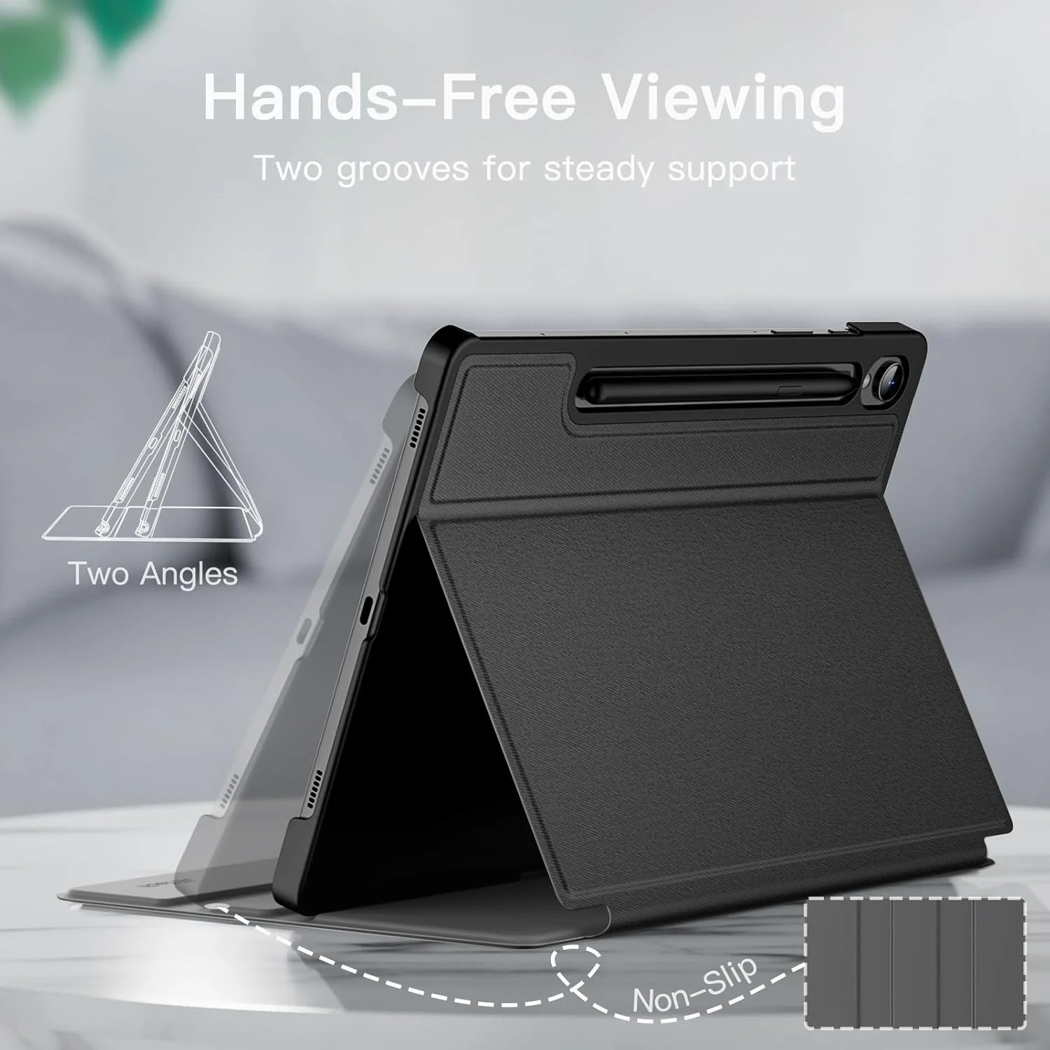 JETech Case for Samsung Galaxy Tab S9 11-Inch with S Pen Holder, Slim Folio Stand Protective Tablet Cover, Multi-Angle Viewing (Graphite Black) JETech Case for Samsung Galaxy Tab S9 11-Inch with S Pen Holder, Slim Folio Stand Protective Tablet Cover, Multi-Angle Viewing (Graphite Black)