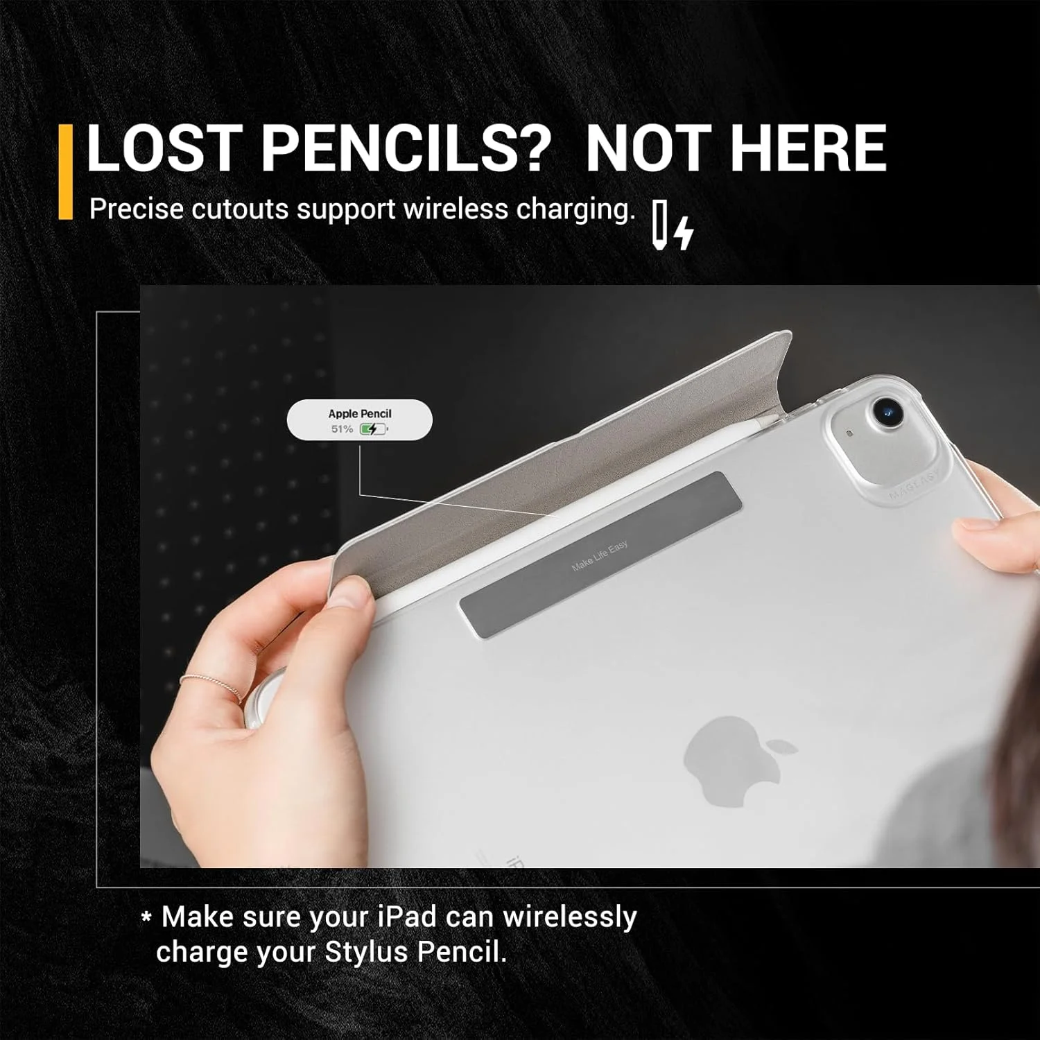 MAGEASY Case for iPad Pro 11" - Folio Case with Multi-Angle Stand, Apple Pencil Holder, Stain-Resistant, Compatible with iPad Pro 11'' (2018-2022) & iPad Air (5th/4th Gen) - Facet | Black MAGEASY Case for iPad Pro 11" - Folio Case with Multi-Angle Stand, Apple Pencil Holder, Stain-Resistant, Compatible with iPad Pro 11'' (2018-2022) & iPad Air (5th/4th Gen) - Facet | Black