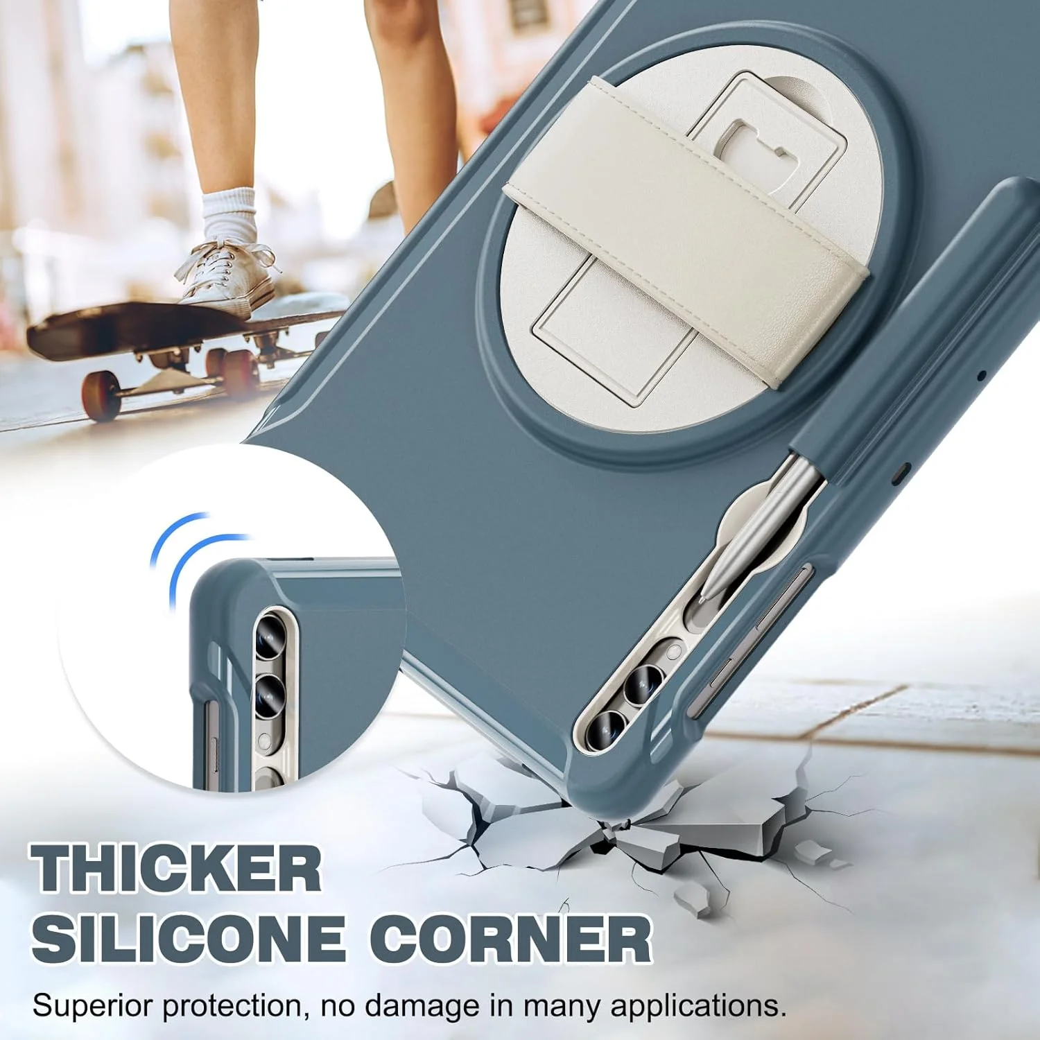 کاور محافظ تبلت سامسونگ گلکسی تب اس 10 پلاس/اس 9 اف ای پلاس/اس 9 پلاس/اس 8 پلاس/اس 7 اف ای/اس 7 پلاس 12.4 اینچ Junfire، کاور محافظ ضد ضربه کودکانه با محافظ صفحه نمایش، پایه نگهدارنده، بند دستی و جای قلم برای تبلت اس 9 اف ای پلاس/اس 9 پلاس - آبی کاور محافظ تبلت سامسونگ گلکسی تب اس 10 پلاس/اس 9 اف ای پلاس/اس 9 پلاس/اس 8 پلاس/اس 7 اف ای/اس 7 پلاس 12.4 اینچ Junfire، کاور محافظ ضد ضربه کودکانه با محافظ صفحه نمایش، پایه نگهدارنده، بند دستی و جای قلم برای تبلت اس 9 اف ای پلاس/اس 9 پلاس - آبی