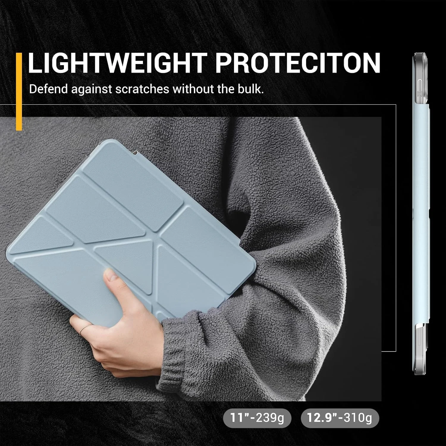 MAGEASY Case for iPad Pro 11" - Folio Case with Multi-Angle Stand, Apple Pencil Holder, Stain-Resistant, Compatible with iPad Pro 11'' (2018-2022) & iPad Air (5th/4th Gen) - Facet | Black MAGEASY Case for iPad Pro 11" - Folio Case with Multi-Angle Stand, Apple Pencil Holder, Stain-Resistant, Compatible with iPad Pro 11'' (2018-2022) & iPad Air (5th/4th Gen) - Facet | Black