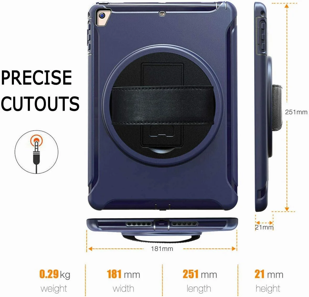 کاور مقاوم SwooK AWH برای آیپد 9.7 اینچی A1893 آیپد 6 نسل ششم، ضد ضربه، پوشش مقاوم در برابر ضربه، کاور مقاوم آیپد با پایه، کاور محافظ کامل بدنه برای کودکان، سرمه ای. کاور مقاوم SwooK AWH برای آیپد 9.7 اینچی A1893 آیپد 6 نسل ششم، ضد ضربه، پوشش مقاوم در برابر ضربه، کاور مقاوم آیپد با پایه، کاور محافظ کامل بدنه برای کودکان، سرمه ای.