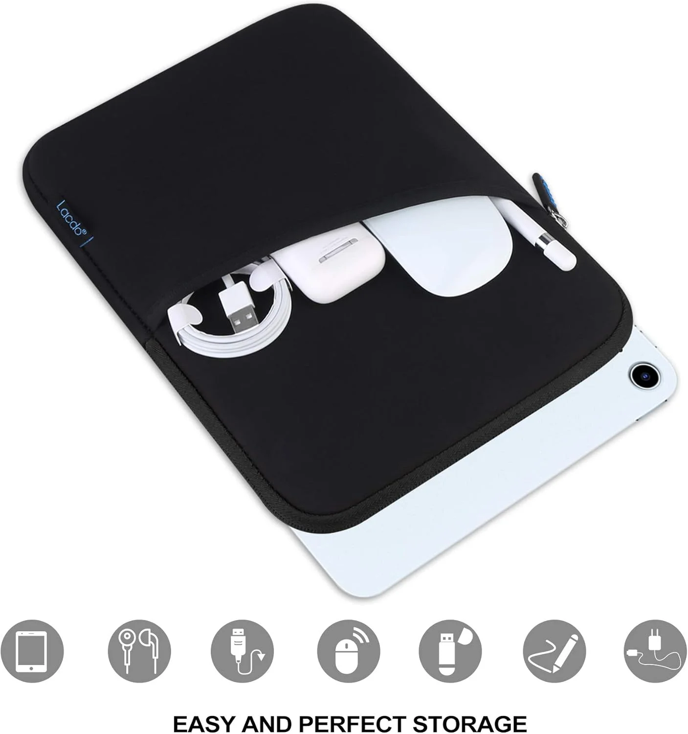 کیف محافظ آیپد مینی 7، کیف آیپد مینی، کیف ضربه گیر تبلت Lacdo برای آیپد مینی 7، 6، 5، 4، 3، 2 / سامسونگ گلکسی تب A7 لایت 8.7 اینچ / تب A 8.0 اینچ، کیف محافظ آیپد مینی، مشکی/مشکی کیف محافظ آیپد مینی 7، کیف آیپد مینی، کیف ضربه گیر تبلت Lacdo برای آیپد مینی 7، 6، 5، 4، 3، 2 / سامسونگ گلکسی تب A7 لایت 8.7 اینچ / تب A 8.0 اینچ، کیف محافظ آیپد مینی، مشکی/مشکی