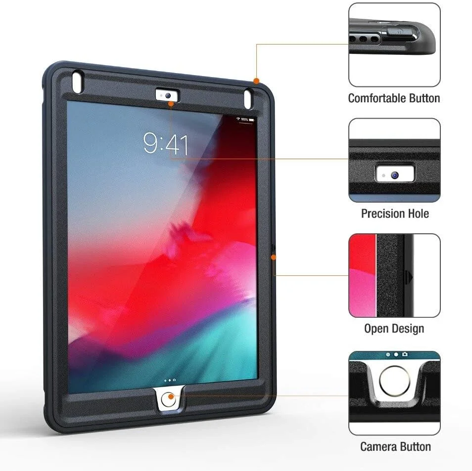 کاور مقاوم SwooK AWH برای آیپد 9.7 اینچی A1893 آیپد 6 نسل ششم، ضد ضربه، پوشش مقاوم در برابر ضربه، کاور مقاوم آیپد با پایه، کاور محافظ کامل بدنه برای کودکان، سرمه ای. کاور مقاوم SwooK AWH برای آیپد 9.7 اینچی A1893 آیپد 6 نسل ششم، ضد ضربه، پوشش مقاوم در برابر ضربه، کاور مقاوم آیپد با پایه، کاور محافظ کامل بدنه برای کودکان، سرمه ای.