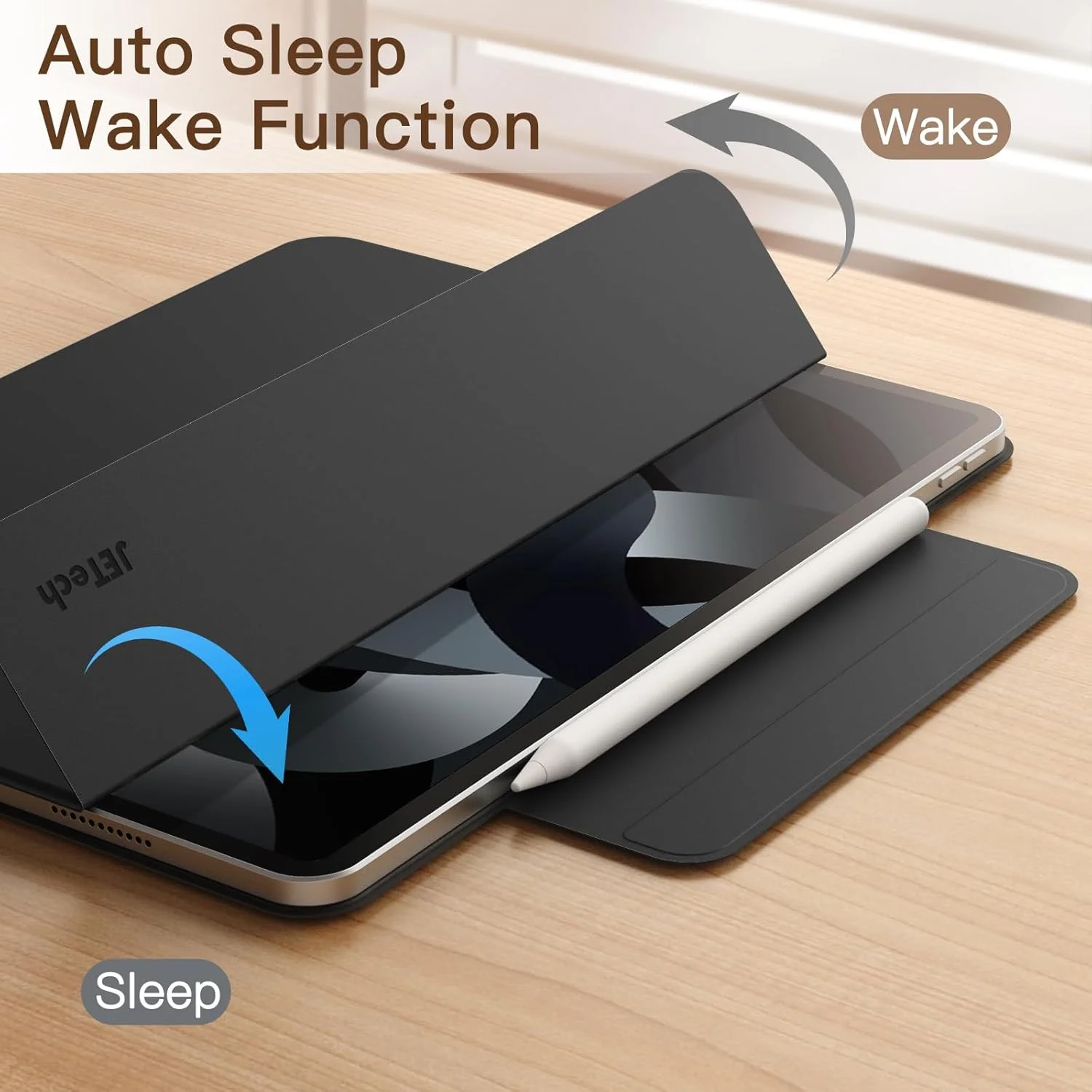 کاور مغناطیسی JETech برای آیپد ایر 11 اینچ M3/M2 (2025/2024)، آیپد ایر 5/4 (2022/2020 نسل 5/4 10.9 اینچ)، آیپد پرو 11 (2018)، اتصال مغناطیسی، کاور باریک تبلت (مشکی) کاور مغناطیسی JETech برای آیپد ایر 11 اینچ M3/M2 (2025/2024)، آیپد ایر 5/4 (2022/2020 نسل 5/4 10.9 اینچ)، آیپد پرو 11 (2018)، اتصال مغناطیسی، کاور باریک تبلت (مشکی)