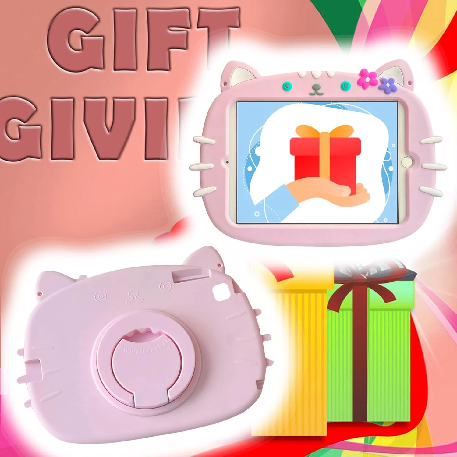 کیف محافظ کودکانه ZOOMALL سازگار با Honor Pad X8 10.1 2022 / Honor Pad X8 Lite / Huawei MatePad SE 10.1 2022 / MatePad T10s 10.1" 2020 / MatePad T10 9.7" 2020 / Enjoy Tablet 2 10.1، طرح گربه کیف محافظ کودکانه ZOOMALL سازگار با Honor Pad X8 10.1 2022 / Honor Pad X8 Lite / Huawei MatePad SE 10.1 2022 / MatePad T10s 10.1" 2020 / MatePad T10 9.7" 2020 / Enjoy Tablet 2 10.1، طرح گربه