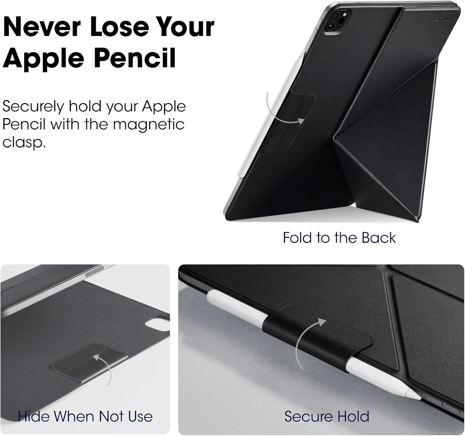 کیف آیپد پرو 11 اینچی PITAKA، فولیو چند لایه با نگهدارنده مغناطیسی اپل پنسل، سبک وزن، سازگار با آیپد پرو 11 اینچی (2022/2021/2020/2018) و آیپد ایر (نسل 5/4) - مشکی کیف آیپد پرو 11 اینچی PITAKA، فولیو چند لایه با نگهدارنده مغناطیسی اپل پنسل، سبک وزن، سازگار با آیپد پرو 11 اینچی (2022/2021/2020/2018) و آیپد ایر (نسل 5/4) - مشکی