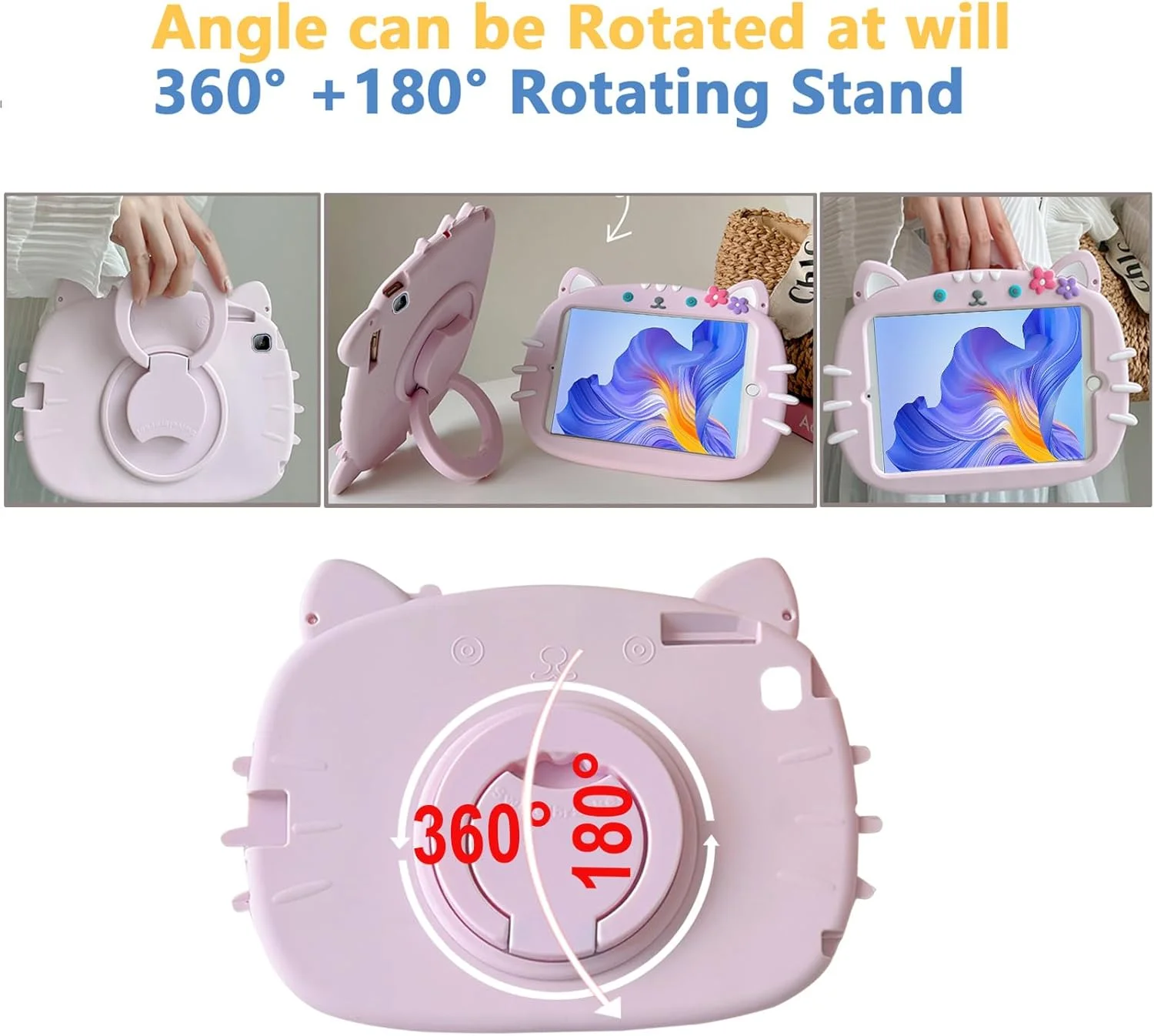 کیف محافظ کودکانه ZOOMALL سازگار با Honor Pad X8 10.1 2022 / Honor Pad X8 Lite / Huawei MatePad SE 10.1 2022 / MatePad T10s 10.1" 2020 / MatePad T10 9.7" 2020 / Enjoy Tablet 2 10.1، طرح گربه کیف محافظ کودکانه ZOOMALL سازگار با Honor Pad X8 10.1 2022 / Honor Pad X8 Lite / Huawei MatePad SE 10.1 2022 / MatePad T10s 10.1" 2020 / MatePad T10 9.7" 2020 / Enjoy Tablet 2 10.1، طرح گربه