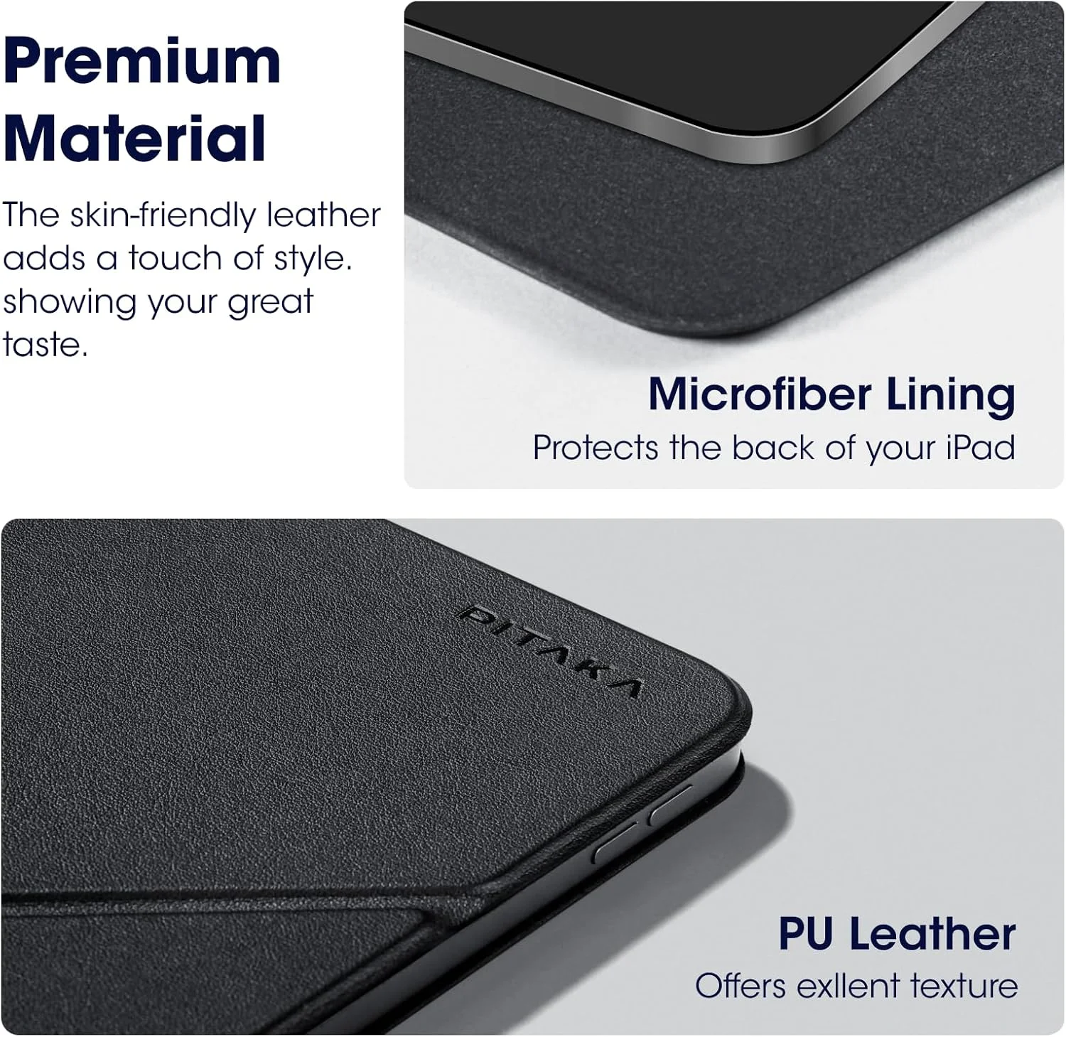 کیف آیپد پرو 11 اینچی PITAKA، فولیو چند لایه با نگهدارنده مغناطیسی اپل پنسل، سبک وزن، سازگار با آیپد پرو 11 اینچی (2022/2021/2020/2018) و آیپد ایر (نسل 5/4) - مشکی کیف آیپد پرو 11 اینچی PITAKA، فولیو چند لایه با نگهدارنده مغناطیسی اپل پنسل، سبک وزن، سازگار با آیپد پرو 11 اینچی (2022/2021/2020/2018) و آیپد ایر (نسل 5/4) - مشکی