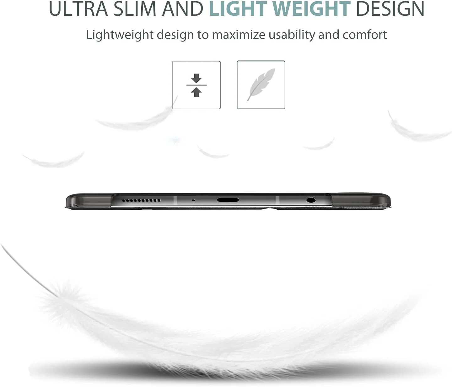 کیف محافظ تبلت ProCase Galaxy Tab A7 Lite سایز 8.7 اینچ (SM-T220/ SM-T225/ SM-T227)، کاور محافظ هارد شل استنددار برای تبلت 8.7 اینچی Samsung Tab A7 Lite 2021 - مشکی