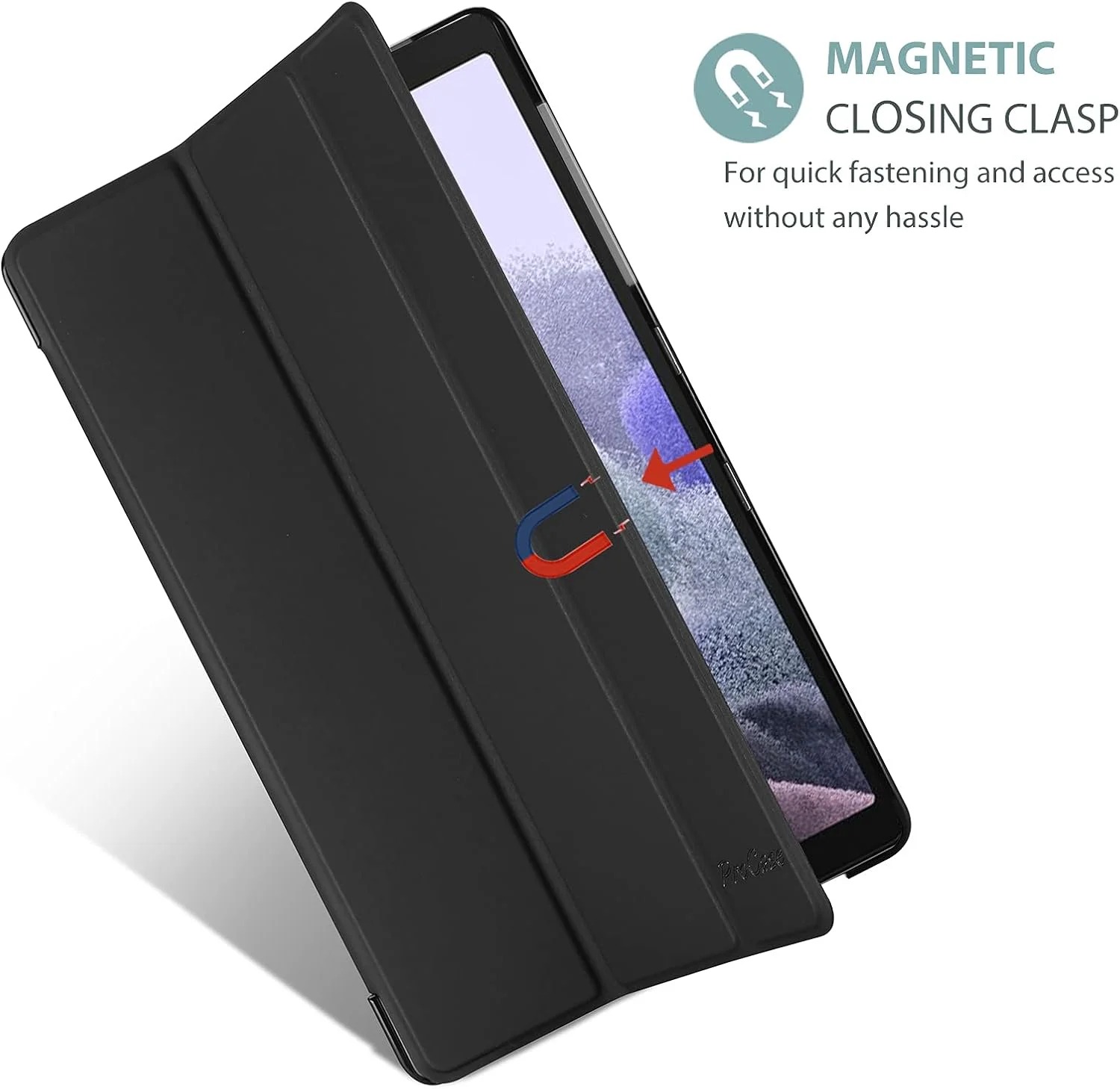 کیف محافظ تبلت ProCase Galaxy Tab A7 Lite سایز 8.7 اینچ (SM-T220/ SM-T225/ SM-T227)، کاور محافظ هارد شل استنددار برای تبلت 8.7 اینچی Samsung Tab A7 Lite 2021 - مشکی