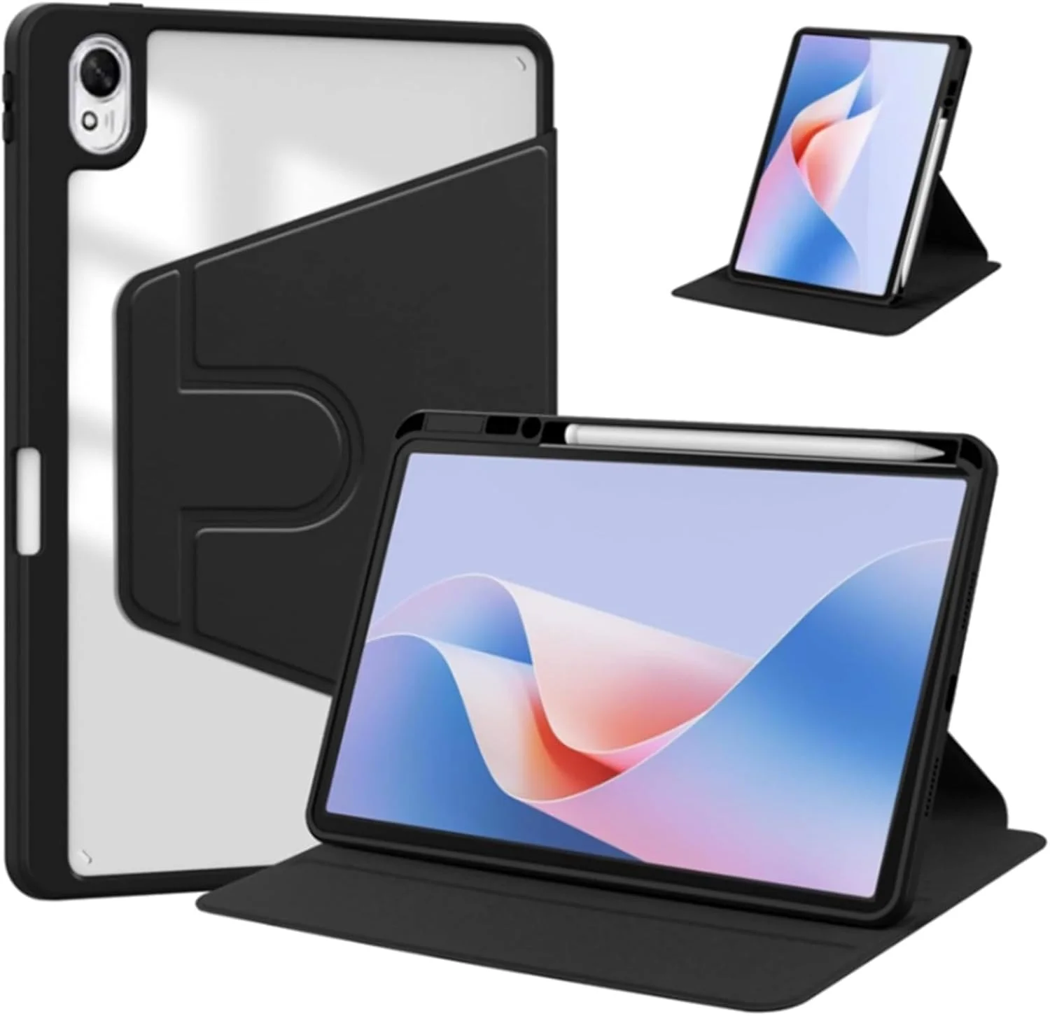 کاور تبلت Moninsta سازگار با HUAWEI MatePad 11.5"S 2024 (11.5 اینچ)، کاور محافظ چند زاویه ای اکریلیک شفاف PC سخت با نگهدارنده قلم (مشکی) کاور تبلت Moninsta سازگار با HUAWEI MatePad 11.5"S 2024 (11.5 اینچ)، کاور محافظ چند زاویه ای اکریلیک شفاف PC سخت با نگهدارنده قلم (مشکی)