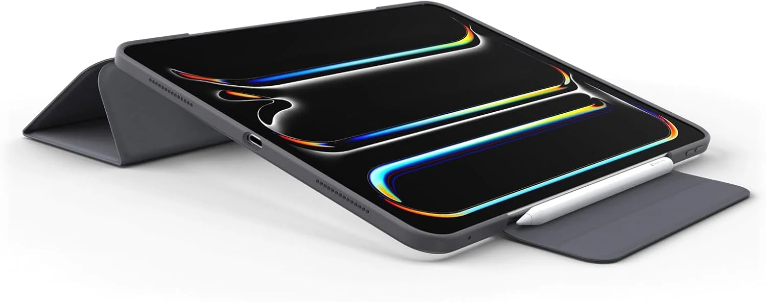 کیف کلاسوری OtterBox Symmetry برای آیپد پرو ۱۳ اینچی (۲۰۲۴)، مقاوم در برابر ضربه و سقوط، کیف کلاسوری محافظ باریک، مشکی