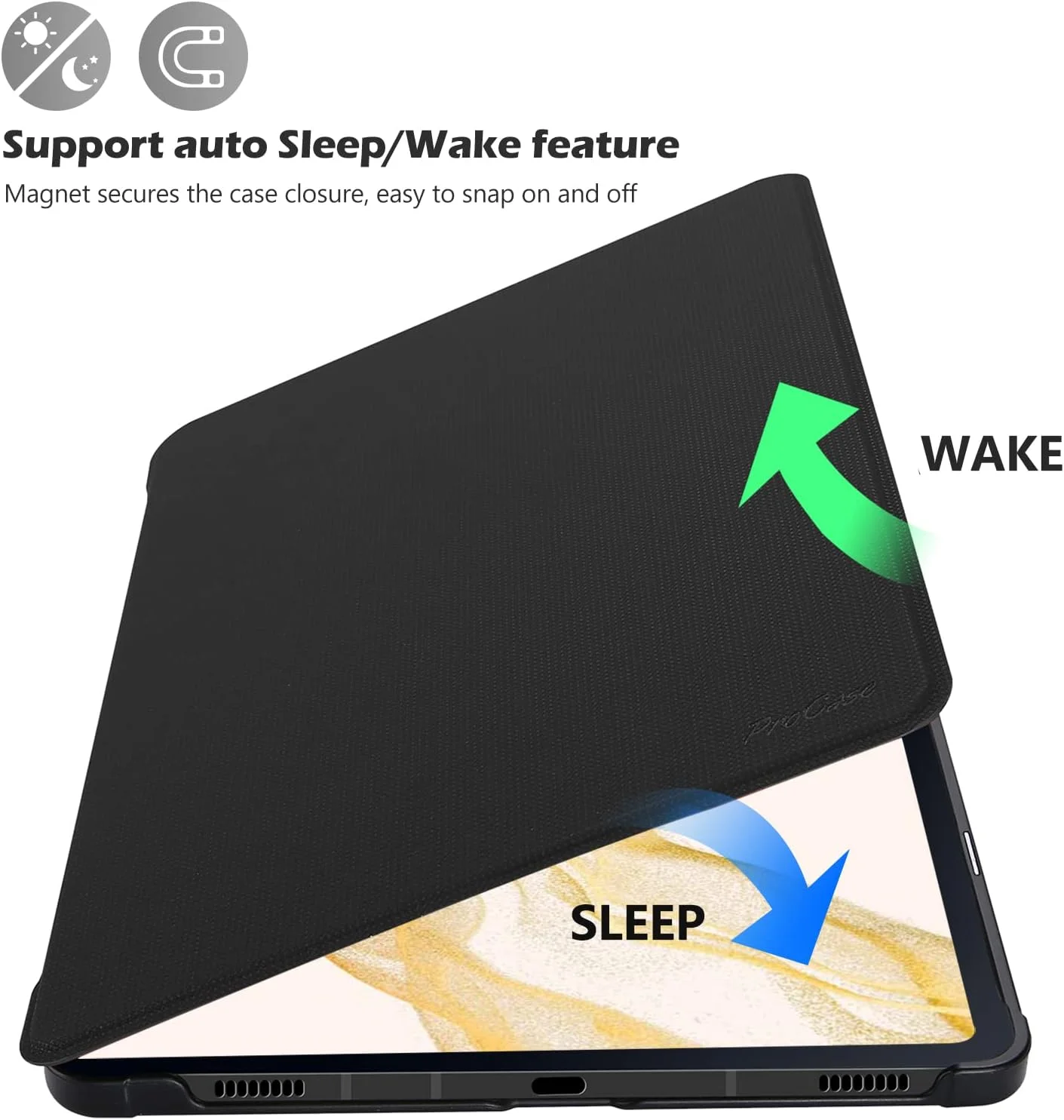 کاور پروکیس برای گلکسی تب اس 7 اف ای 5G 2021 / اس 8 پلاس 2022 / اس 7 پلاس 2020 12.4 اینچ با نگهدارنده قلم S، کاور هوشمند برای تبلت 12.4 اینچی سامسونگ گلکسی (SM-X800 X806 T730 T736 T970 T975 T976 T978) - مشکی کاور پروکیس برای گلکسی تب اس 7 اف ای 5G 2021 / اس 8 پلاس 2022 / اس 7 پلاس 2020 12.4 اینچ با نگهدارنده قلم S، کاور هوشمند برای تبلت 12.4 اینچی سامسونگ گلکسی (SM-X800 X806 T730 T736 T970 T975 T976 T978) - مشکی