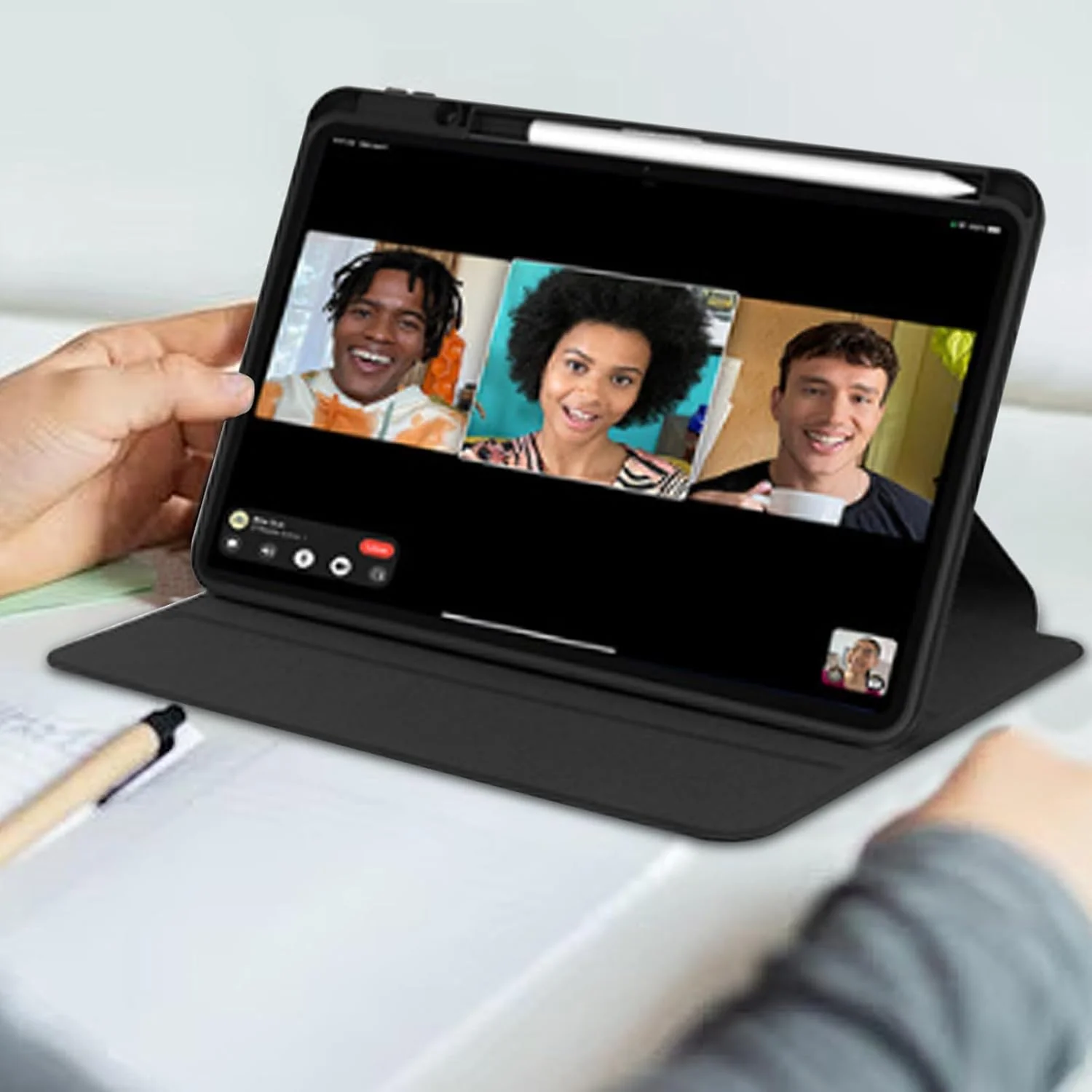 کاور تبلت Moninsta سازگار با HUAWEI MatePad 11.5"S 2024 (11.5 اینچ)، کاور محافظ چند زاویه ای اکریلیک شفاف PC سخت با نگهدارنده قلم (مشکی)