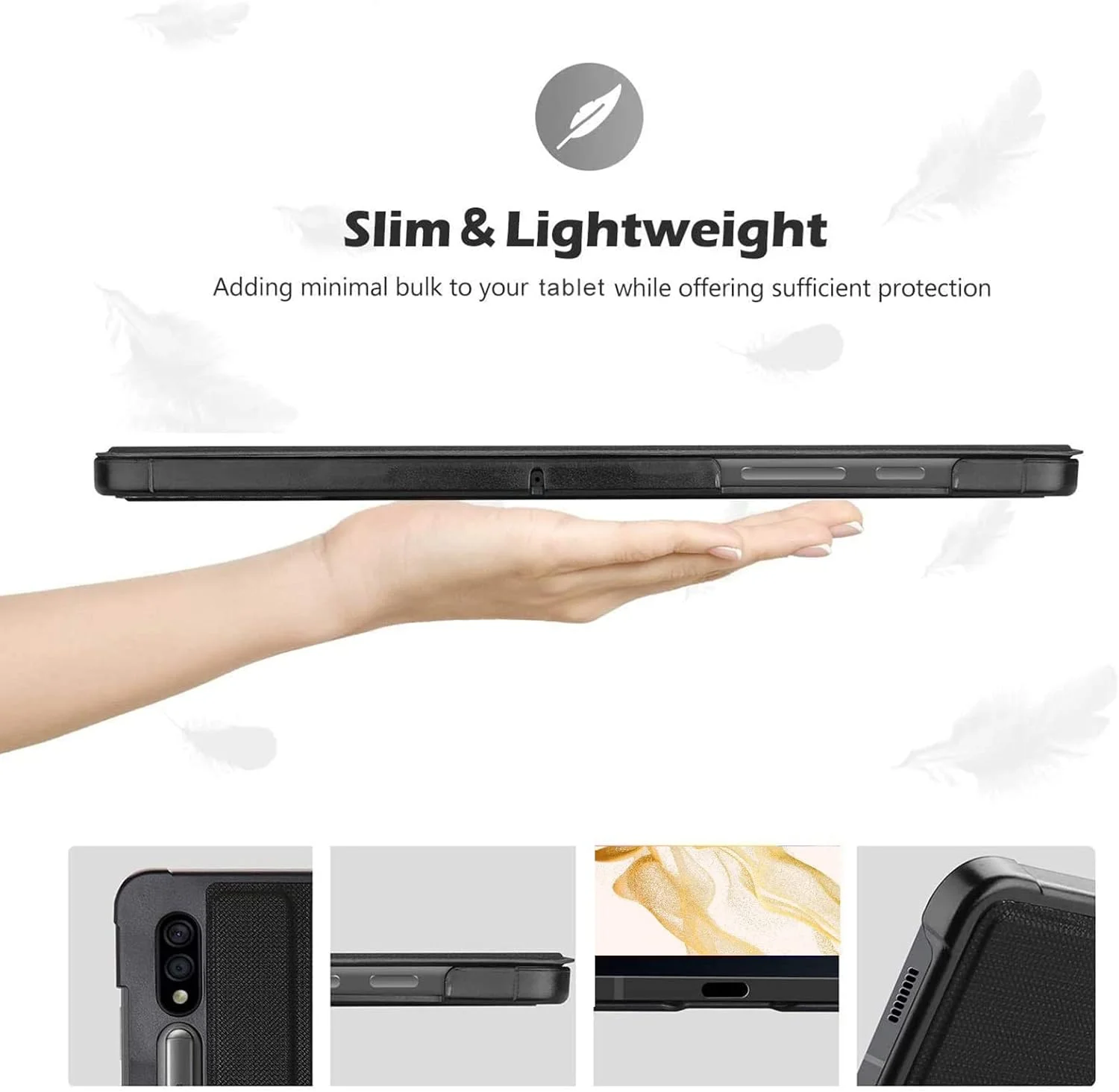 کاور پروکیس برای گلکسی تب اس 7 اف ای 5G 2021 / اس 8 پلاس 2022 / اس 7 پلاس 2020 12.4 اینچ با نگهدارنده قلم S، کاور هوشمند برای تبلت 12.4 اینچی سامسونگ گلکسی (SM-X800 X806 T730 T736 T970 T975 T976 T978) - مشکی کاور پروکیس برای گلکسی تب اس 7 اف ای 5G 2021 / اس 8 پلاس 2022 / اس 7 پلاس 2020 12.4 اینچ با نگهدارنده قلم S، کاور هوشمند برای تبلت 12.4 اینچی سامسونگ گلکسی (SM-X800 X806 T730 T736 T970 T975 T976 T978) - مشکی