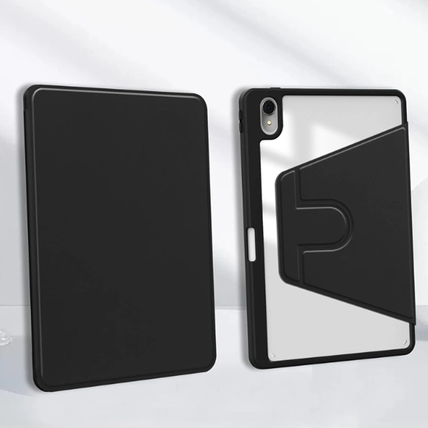 کاور تبلت Moninsta سازگار با HUAWEI MatePad 11.5"S 2024 (11.5 اینچ)، کاور محافظ چند زاویه ای اکریلیک شفاف PC سخت با نگهدارنده قلم (مشکی)