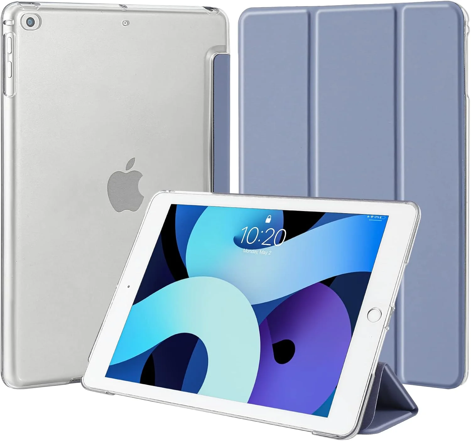 کاور 4UBonLife برای آیپد نسل 6 / نسل 5 اینچ 9.7 مدل 2018/2017، سازگار با آیپد ایر 2/1، کاور هوشمند باریک و سبک با روکش پشتی مات نیمه شفاف، خاکستری یاسی کاور 4UBonLife برای آیپد نسل 6 / نسل 5 اینچ 9.7 مدل 2018/2017، سازگار با آیپد ایر 2/1، کاور هوشمند باریک و سبک با روکش پشتی مات نیمه شفاف، خاکستری یاسی