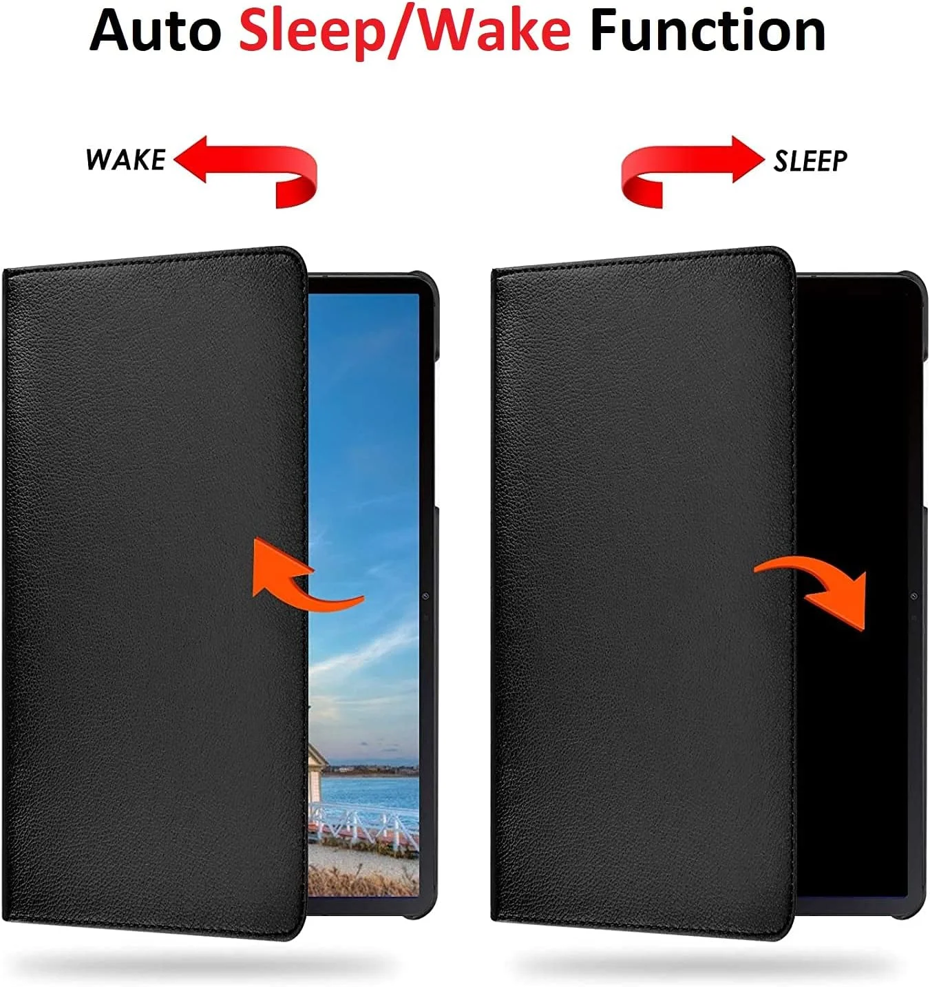 کیف چرخشی برای تبلت سامسونگ گلکسی تب A7 لایت 8.7 اینچ 2021 [T220/T225/T227]، پایه 360 درجه، جلد هوشمند چرمی تبلت (صورتی روشن)