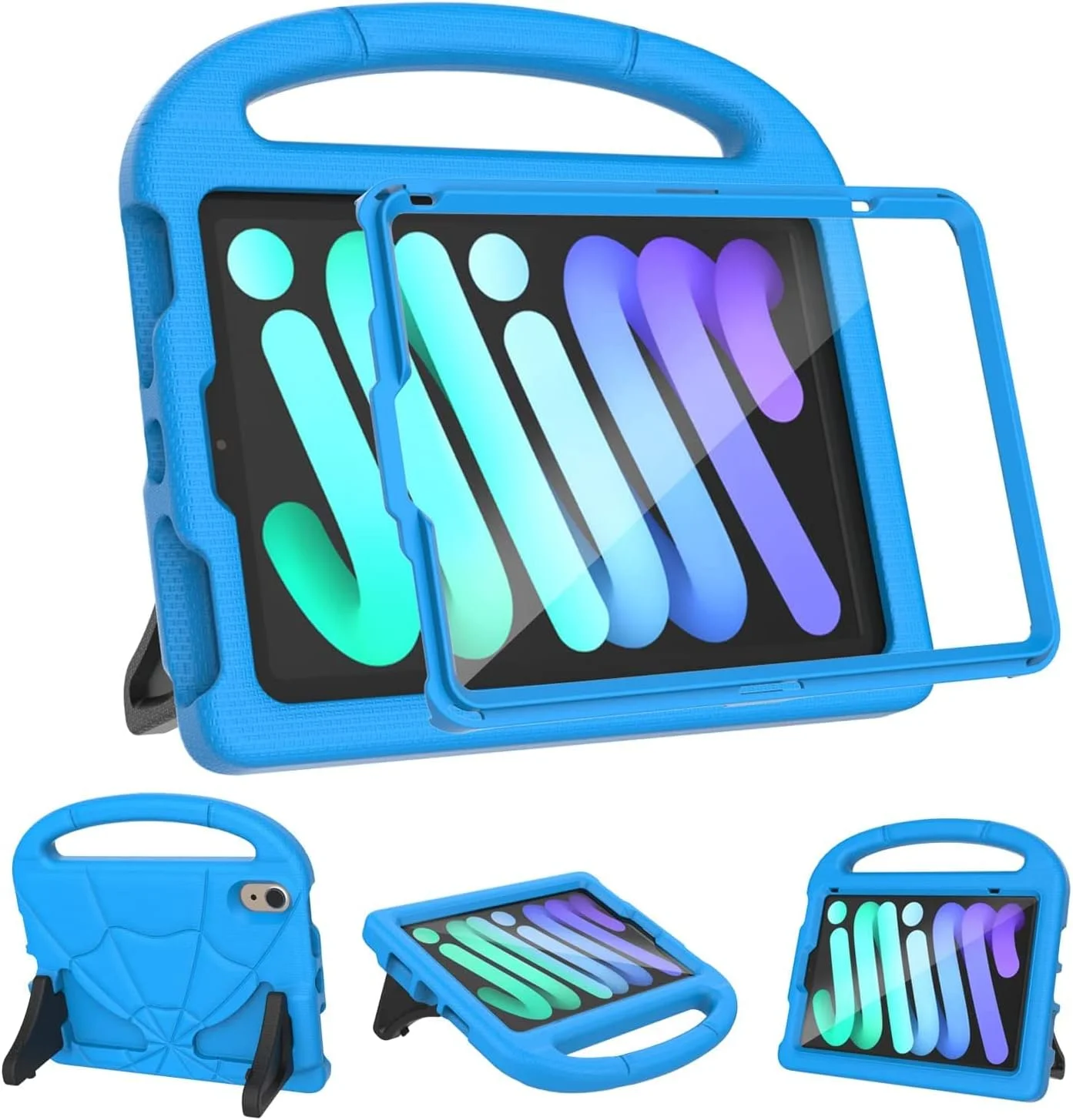 کیف تبلت آیپد مینی 6 مدل Kricsertg 2021 مناسب کودکان (نسل ششم)، کاور سبک و ضد ضربه کودکانه با محافظ صفحه نمایش داخلی و استند دسته دار برای آیپد مینی 6 نسل ششم 8.3 اینچی - آبی کیف تبلت آیپد مینی 6 مدل Kricsertg 2021 مناسب کودکان (نسل ششم)، کاور سبک و ضد ضربه کودکانه با محافظ صفحه نمایش داخلی و استند دسته دار برای آیپد مینی 6 نسل ششم 8.3 اینچی - آبی
