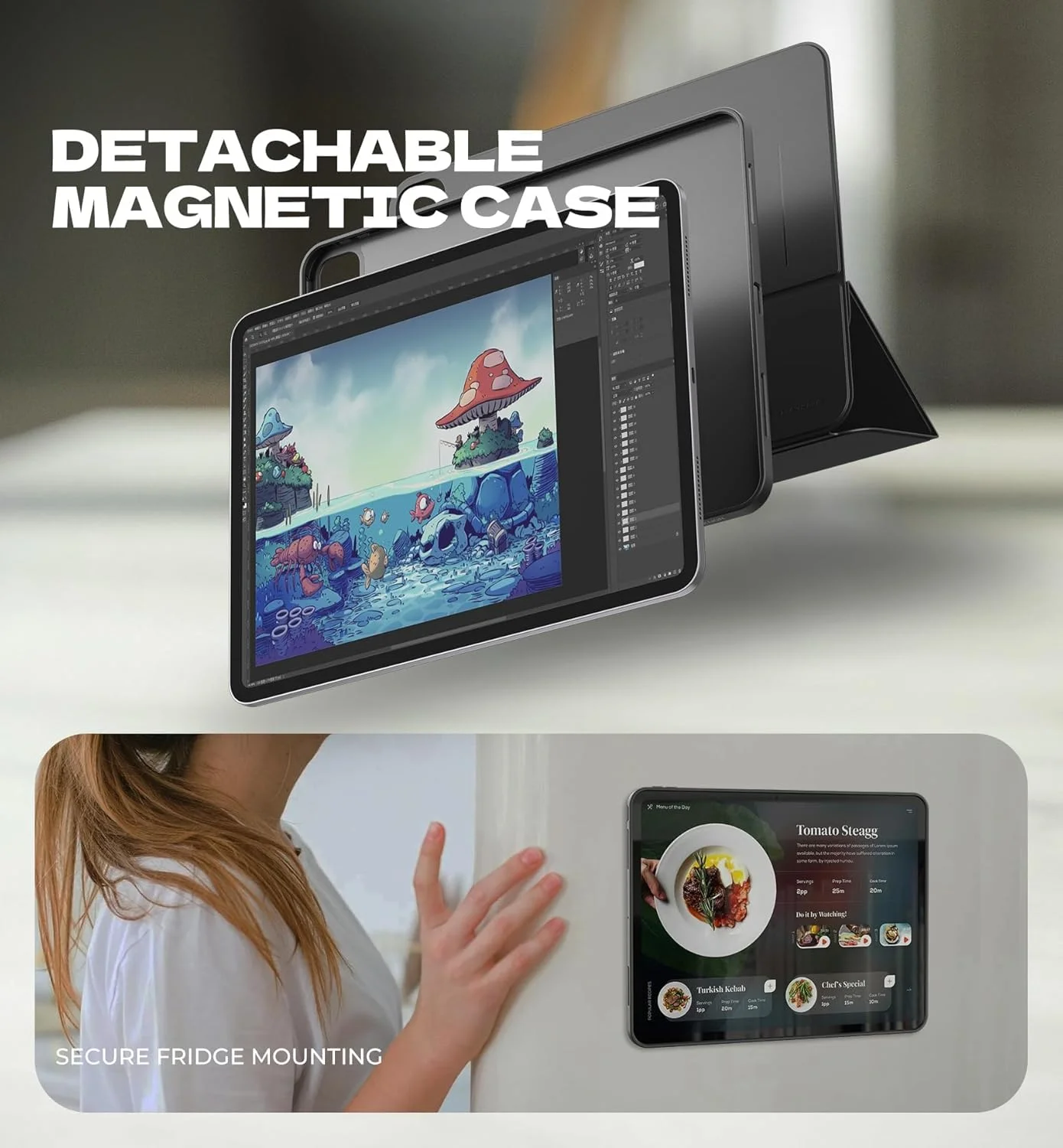 کاور محافظ شناور مغناطیسی باریک و قابل جابجایی Dexnor برای آیپد پرو ۱۳ اینچ M4 مدل ۲۰۲۴، با قابلیت تنظیم حالت عمودی/افقی، محافظت از صفحه نمایش، زوایای دید چندگانه، حالت خواب و بیدار شدن خودکار (مشکی) کاور محافظ شناور مغناطیسی باریک و قابل جابجایی Dexnor برای آیپد پرو ۱۳ اینچ M4 مدل ۲۰۲۴، با قابلیت تنظیم حالت عمودی/افقی، محافظت از صفحه نمایش، زوایای دید چندگانه، حالت خواب و بیدار شدن خودکار (مشکی)